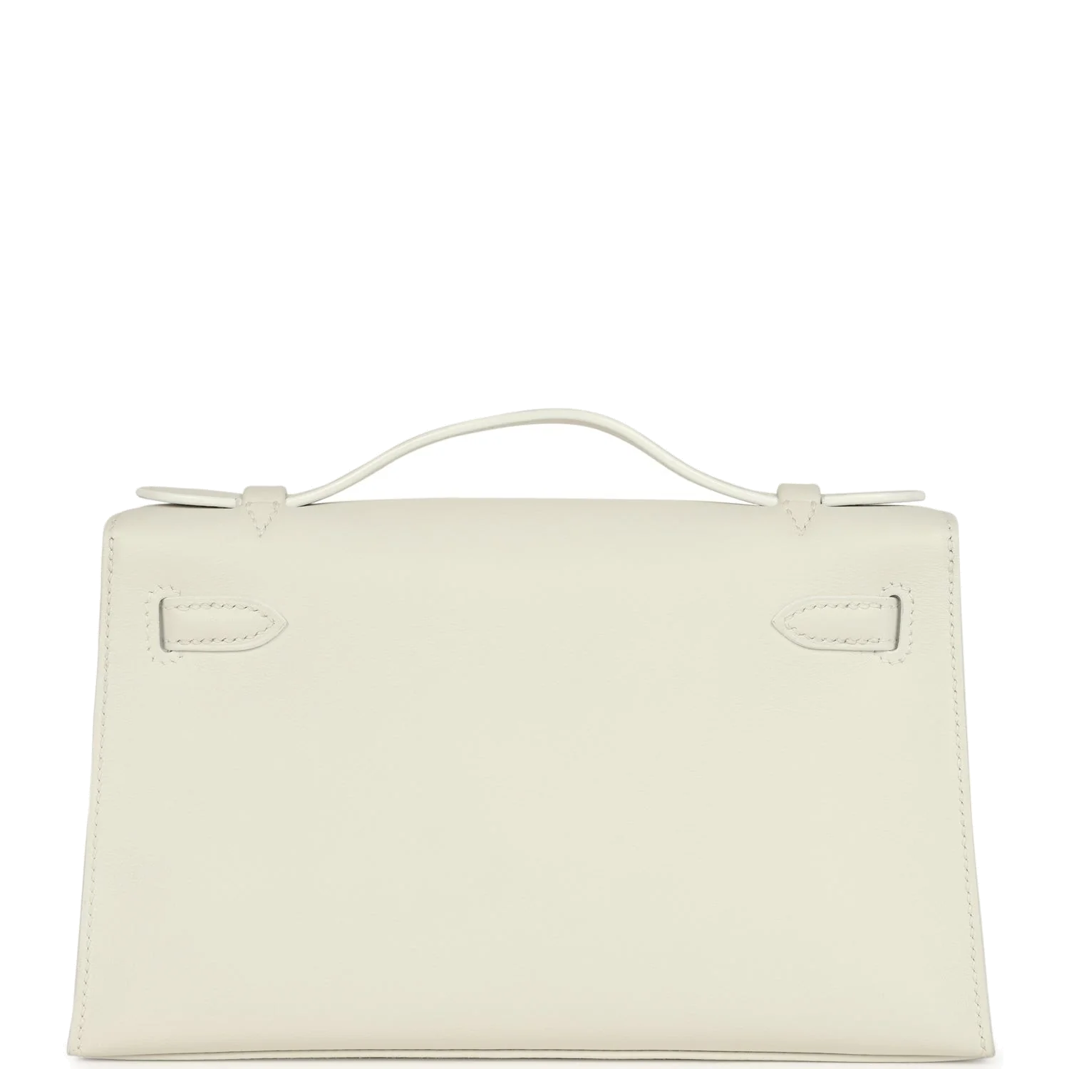 Hermes Kelly Pochette White Swift Gold Hardware — фото 5