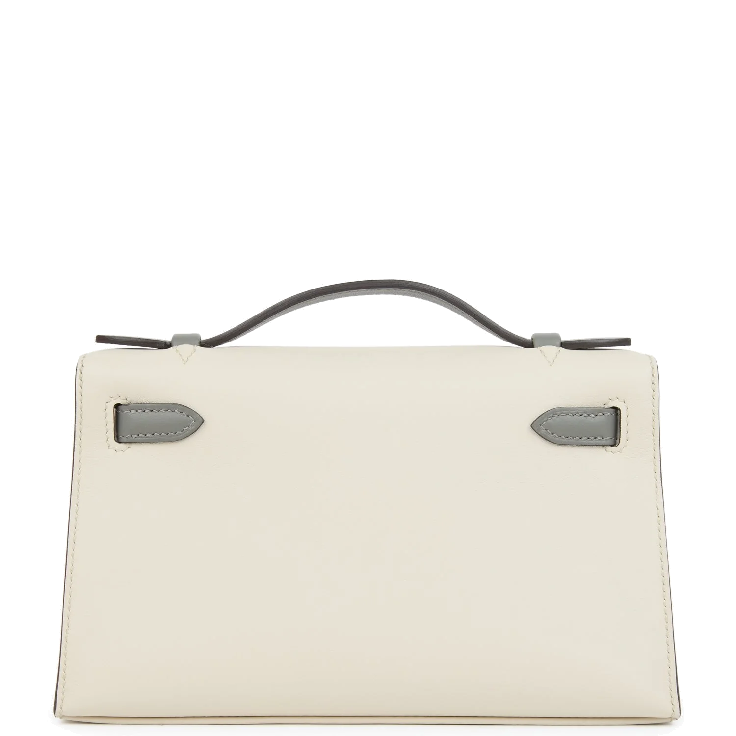 Hermes Special Order (HSS) Kelly Pochette Beton and Gris Meyer Swift Palladium Hardware — фото 5