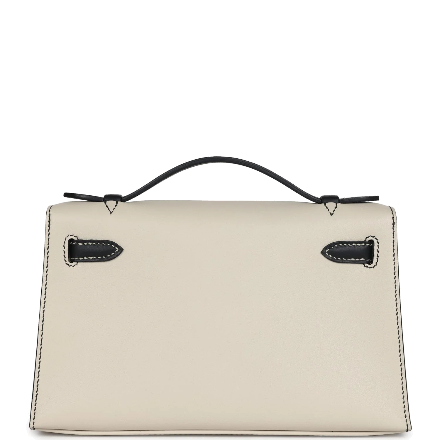 Hermes Special Order (HSS) Kelly Pochette Beton and Black Swift Gold Hardware — фото 5