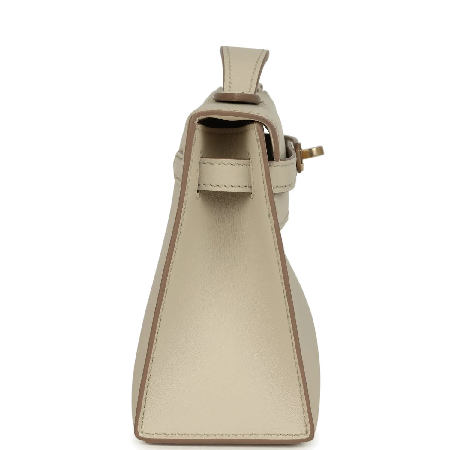 Hermes Special Order (HSS) Kelly Pochette Beton Verso Swift Permabrass Hardware — фото 4