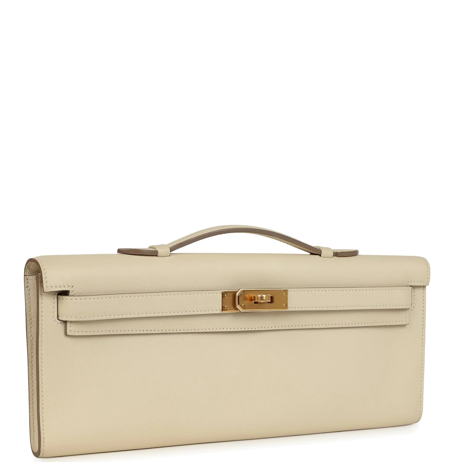 Hermes Kelly Cut Craie Swift Gold Hardware — фото 3