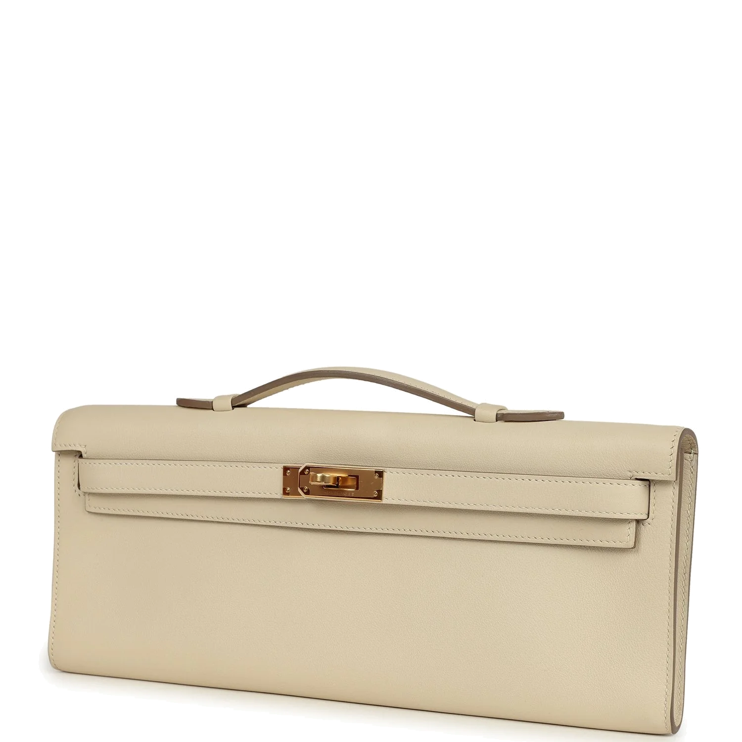 Hermes Kelly Cut Craie Swift Gold Hardware — фото 6