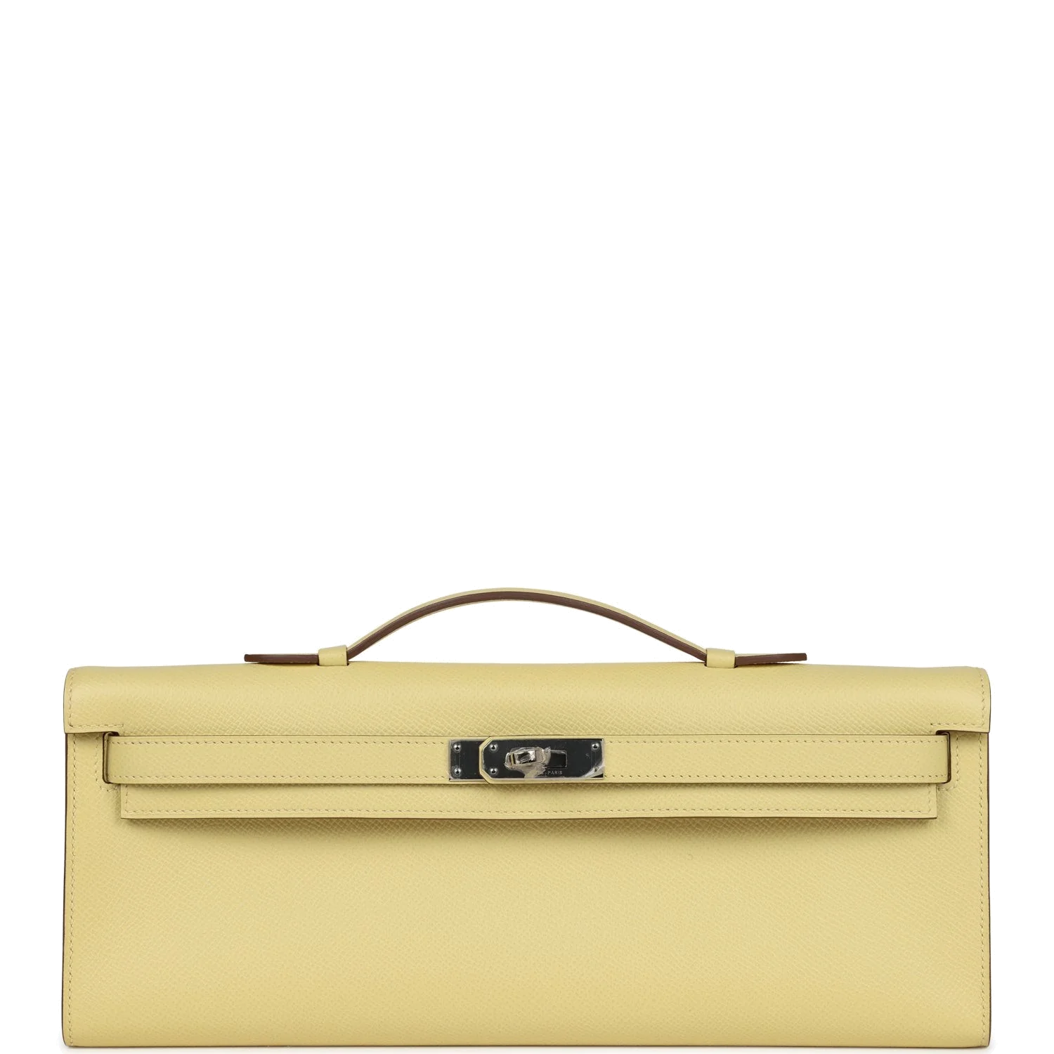 Hermes Kelly Cut Jaune Poussin Epsom Palladium Hardware — фото 2