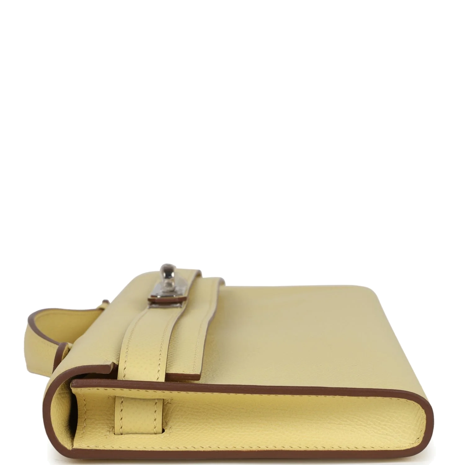 Hermes Kelly Cut Jaune Poussin Epsom Palladium Hardware — фото 4