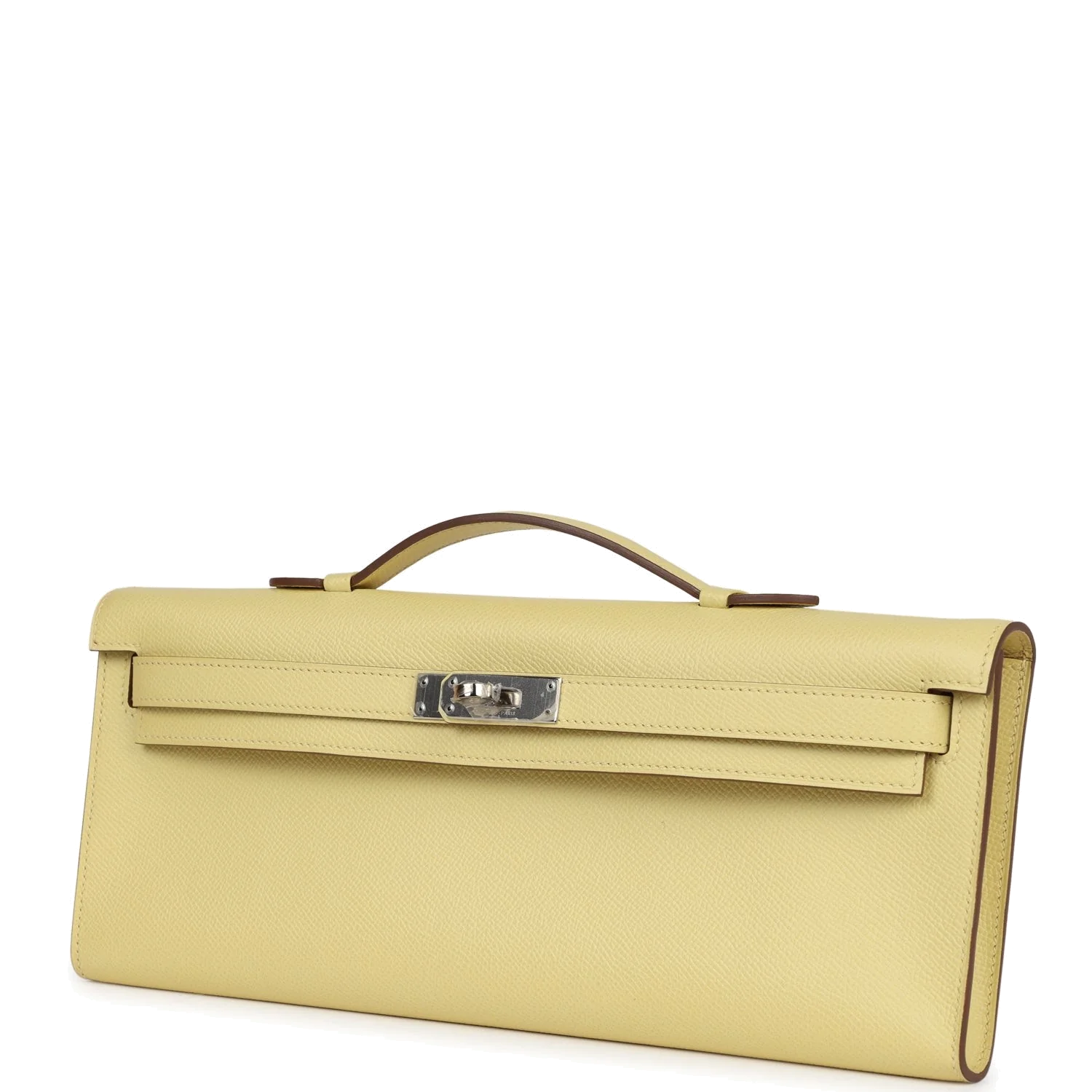 Hermes Kelly Cut Jaune Poussin Epsom Palladium Hardware — фото 6