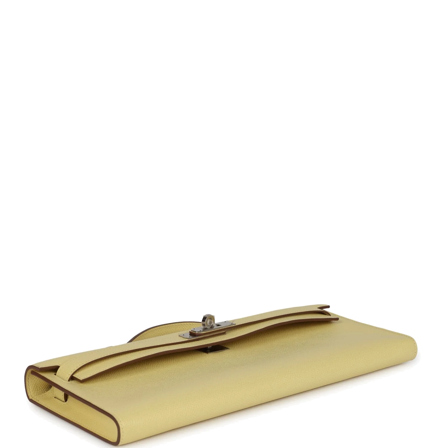 Hermes Kelly Cut Jaune Poussin Epsom Palladium Hardware — фото 7