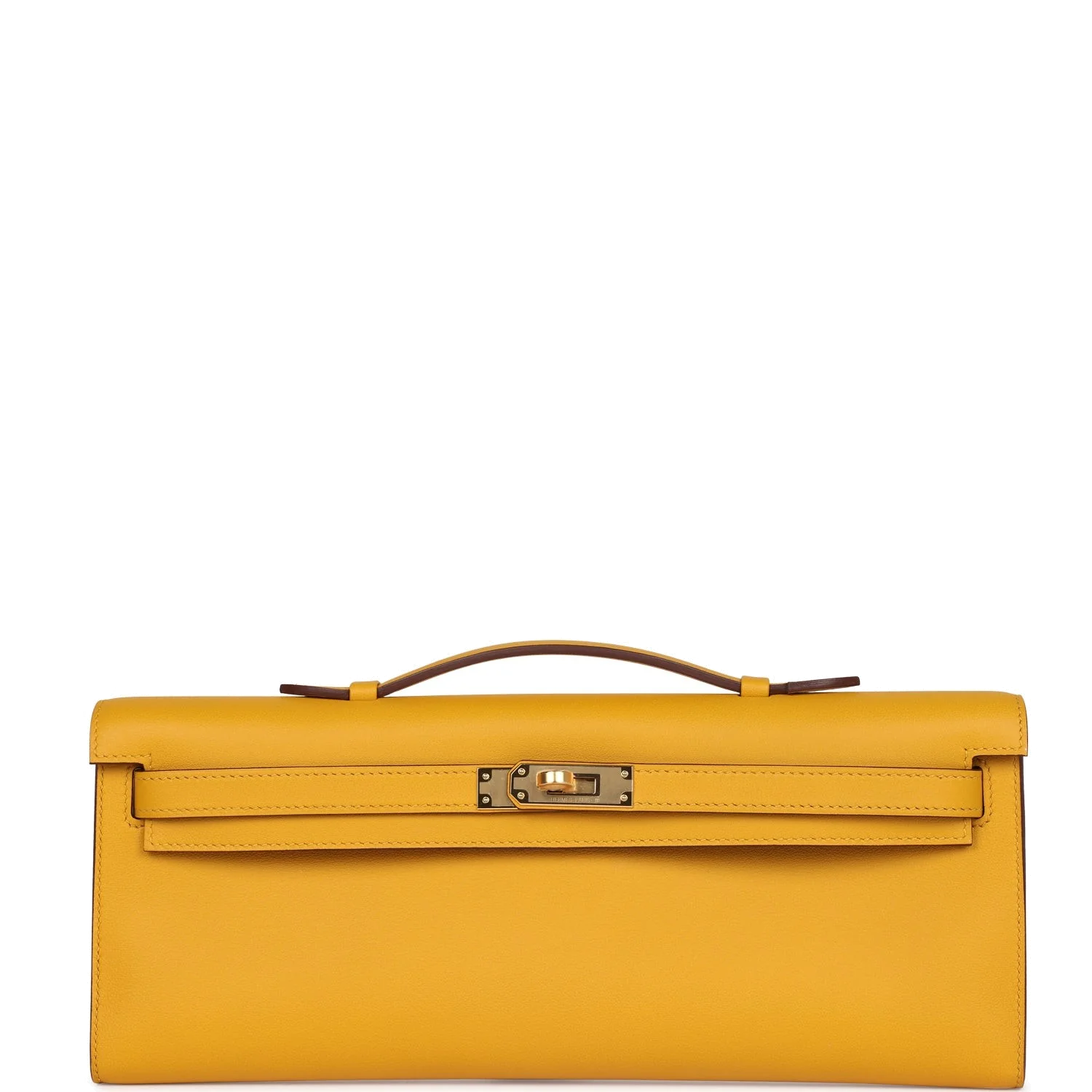 Hermes Kelly Cut Jaune Ambre Swift Gold Hardware — фото 2