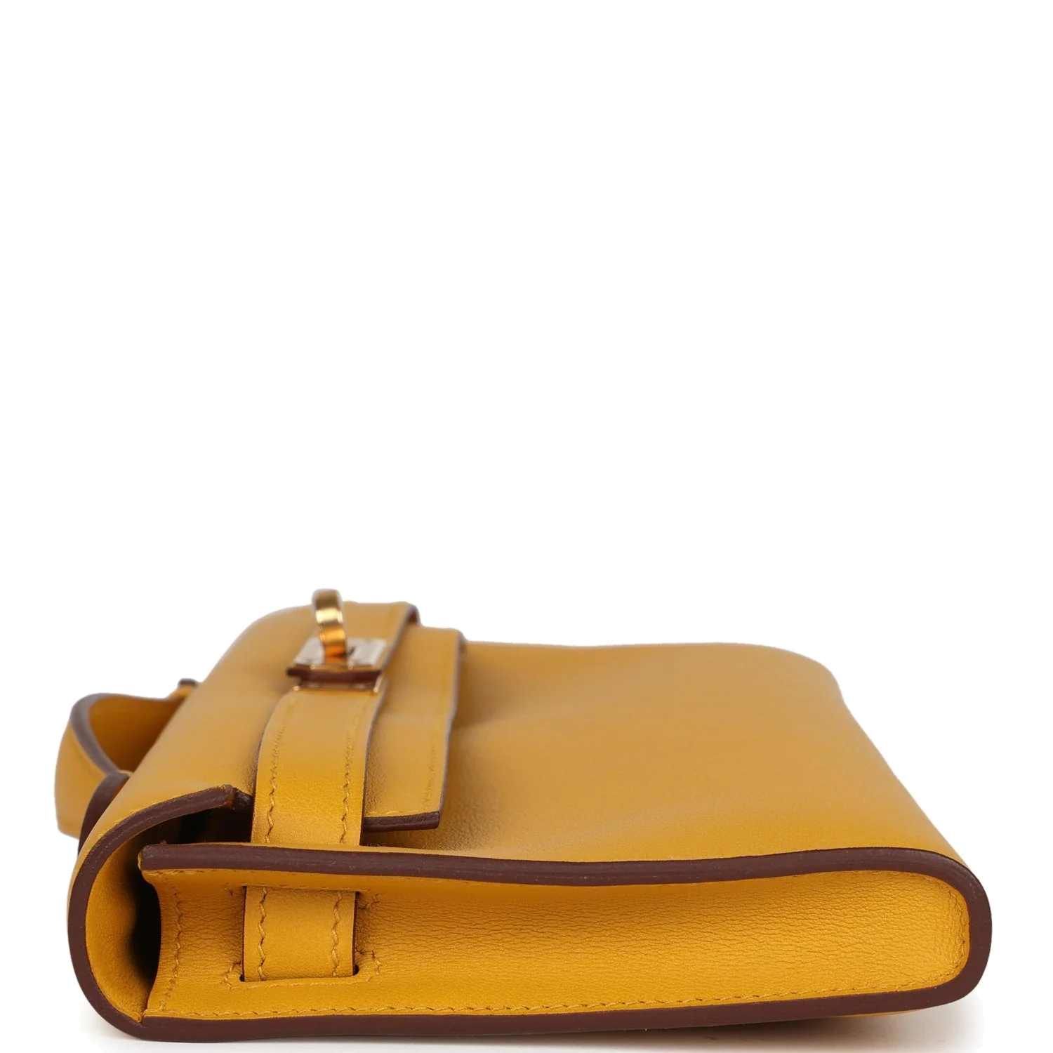 Hermes Kelly Cut Jaune Ambre Swift Gold Hardware — фото 4