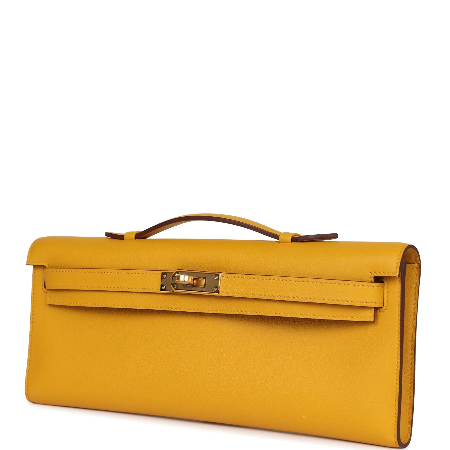 Hermes Kelly Cut Jaune Ambre Swift Gold Hardware — фото 6