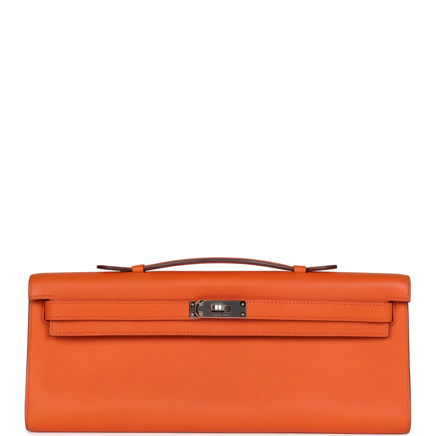 Hermes Kelly Cut Orange Swift Palladium Hardware
