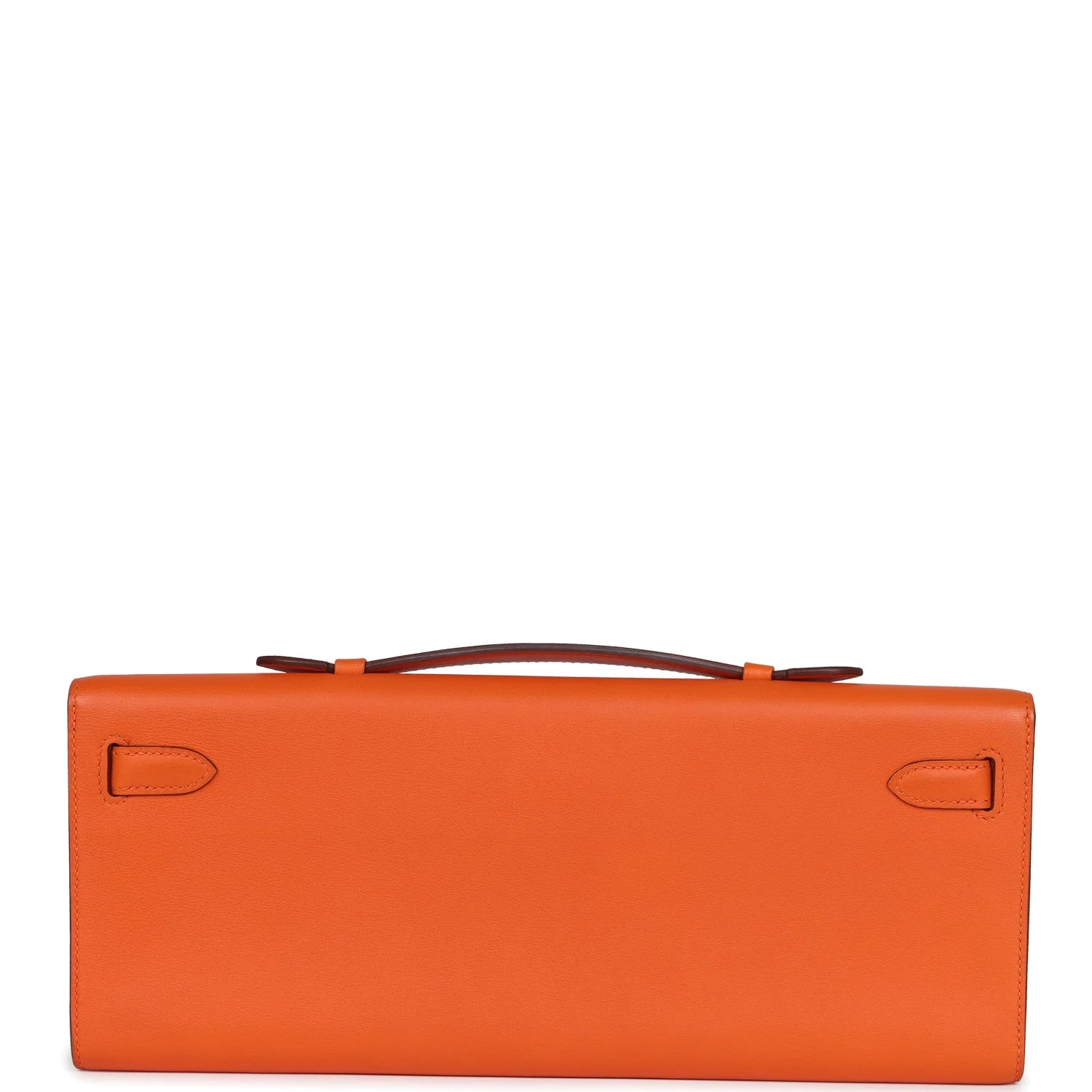 Hermes Kelly Cut Orange Swift Palladium Hardware — фото 5