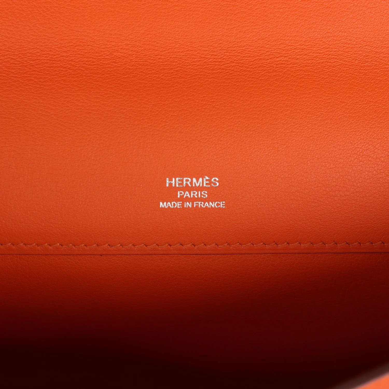Hermes Kelly Cut Orange Swift Palladium Hardware — фото 8