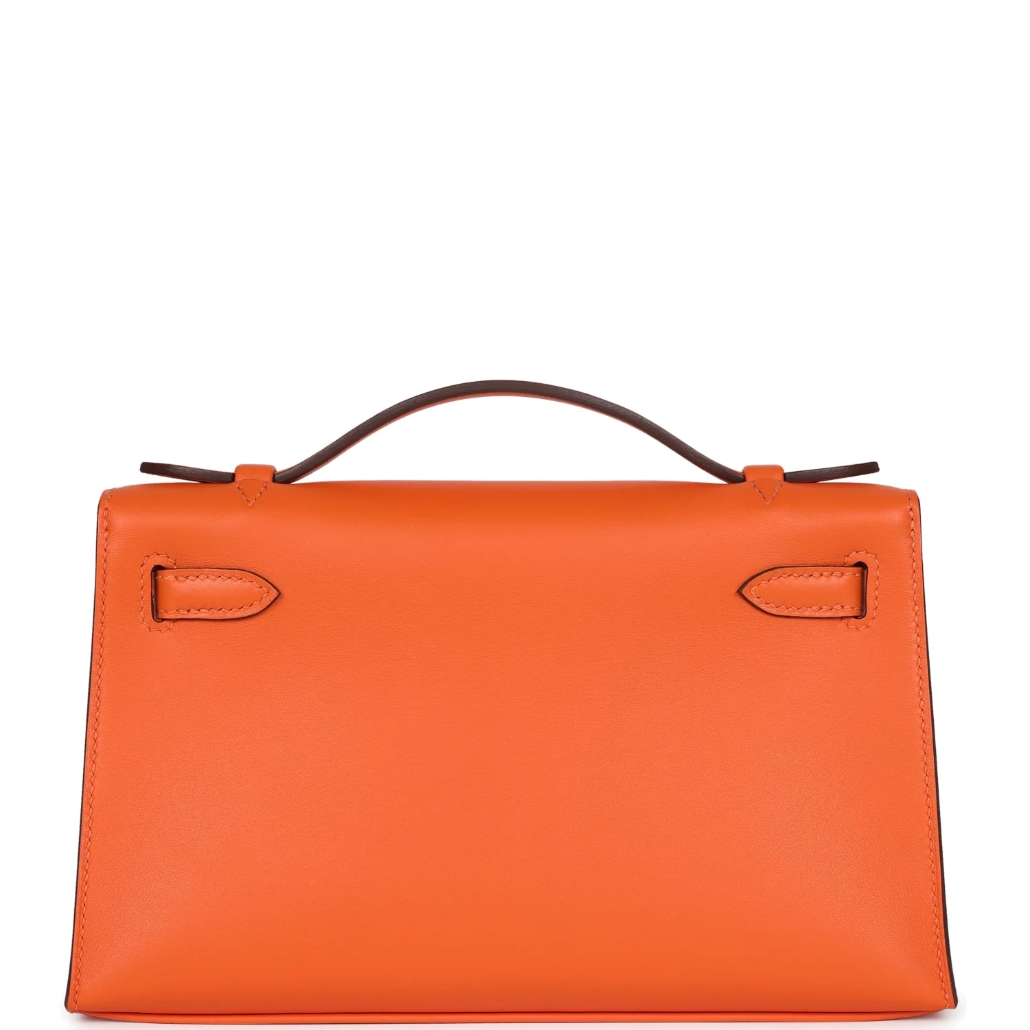 Hermes Special Order (HSS) Kelly Pochette Orange Verso Swift Gold Hardware — фото 5