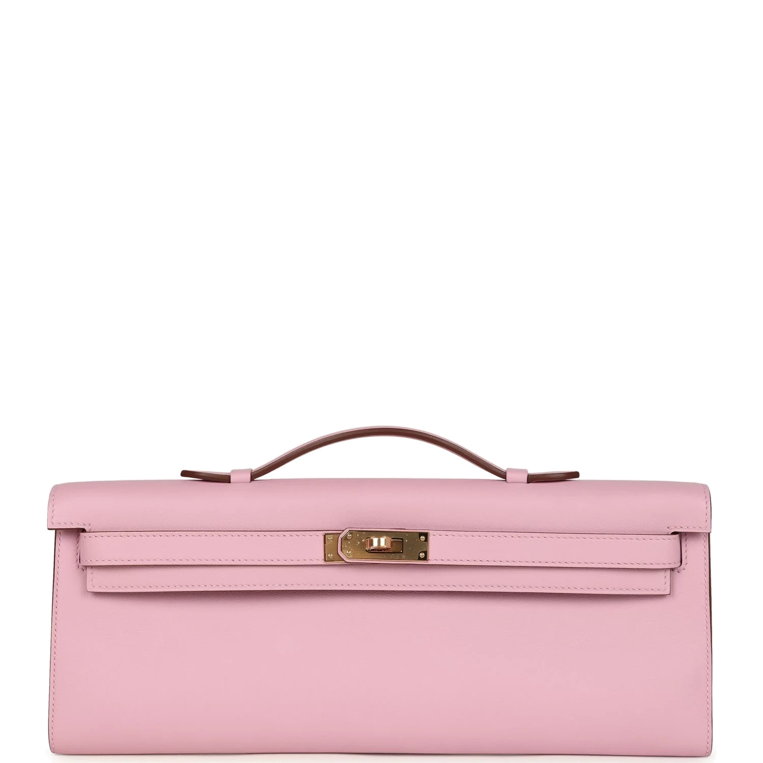 Hermes Kelly Cut Mauve Sylvestre Swift Rose Gold Hardware
