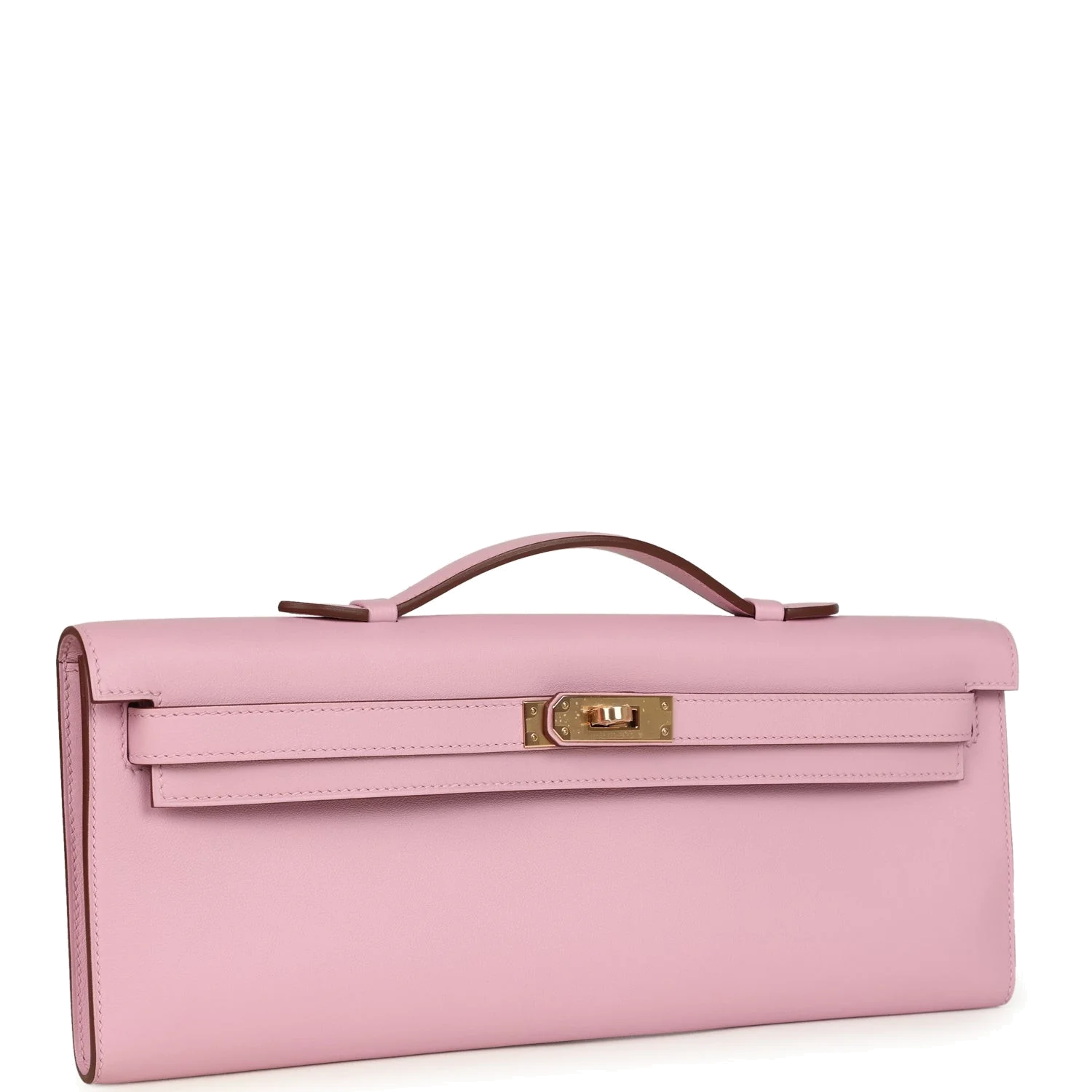 Hermes Kelly Cut Mauve Sylvestre Swift Rose Gold Hardware — фото 3