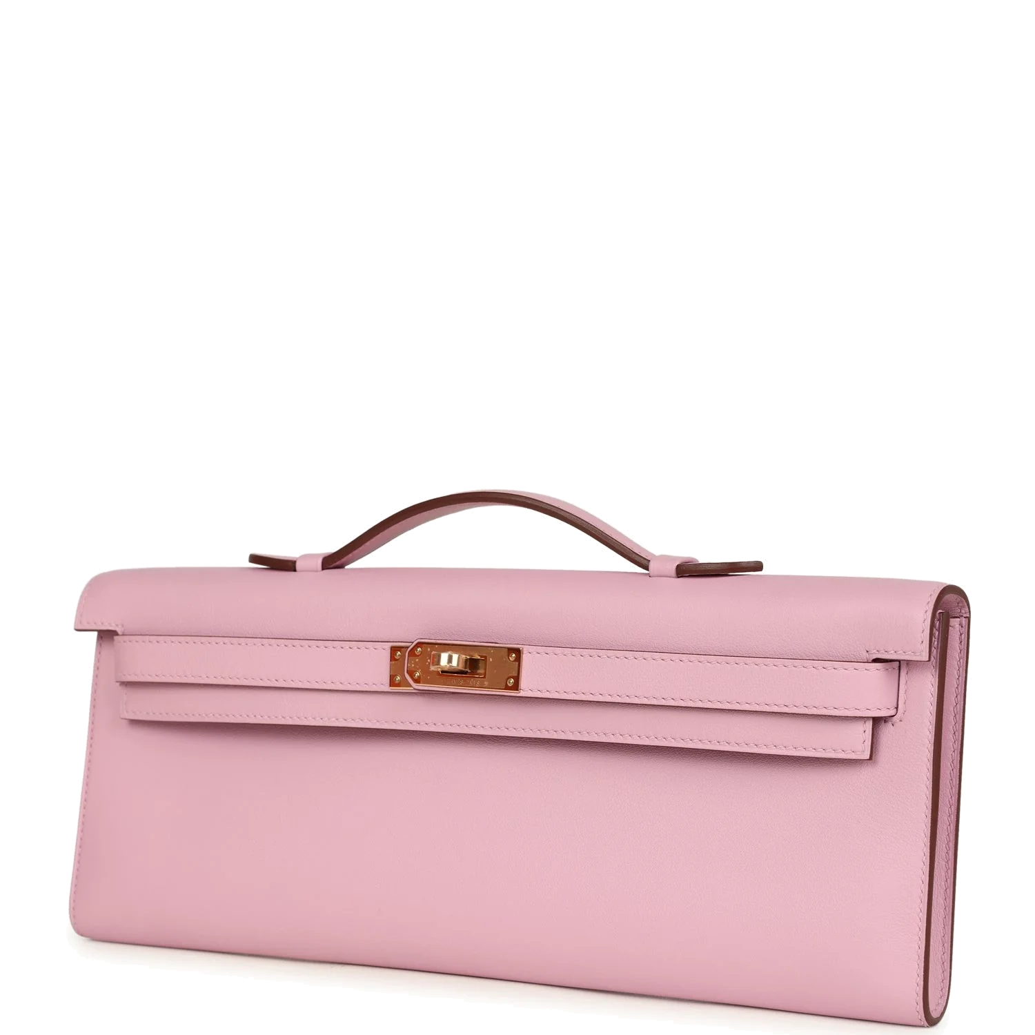 Hermes Kelly Cut Mauve Sylvestre Swift Rose Gold Hardware — фото 6