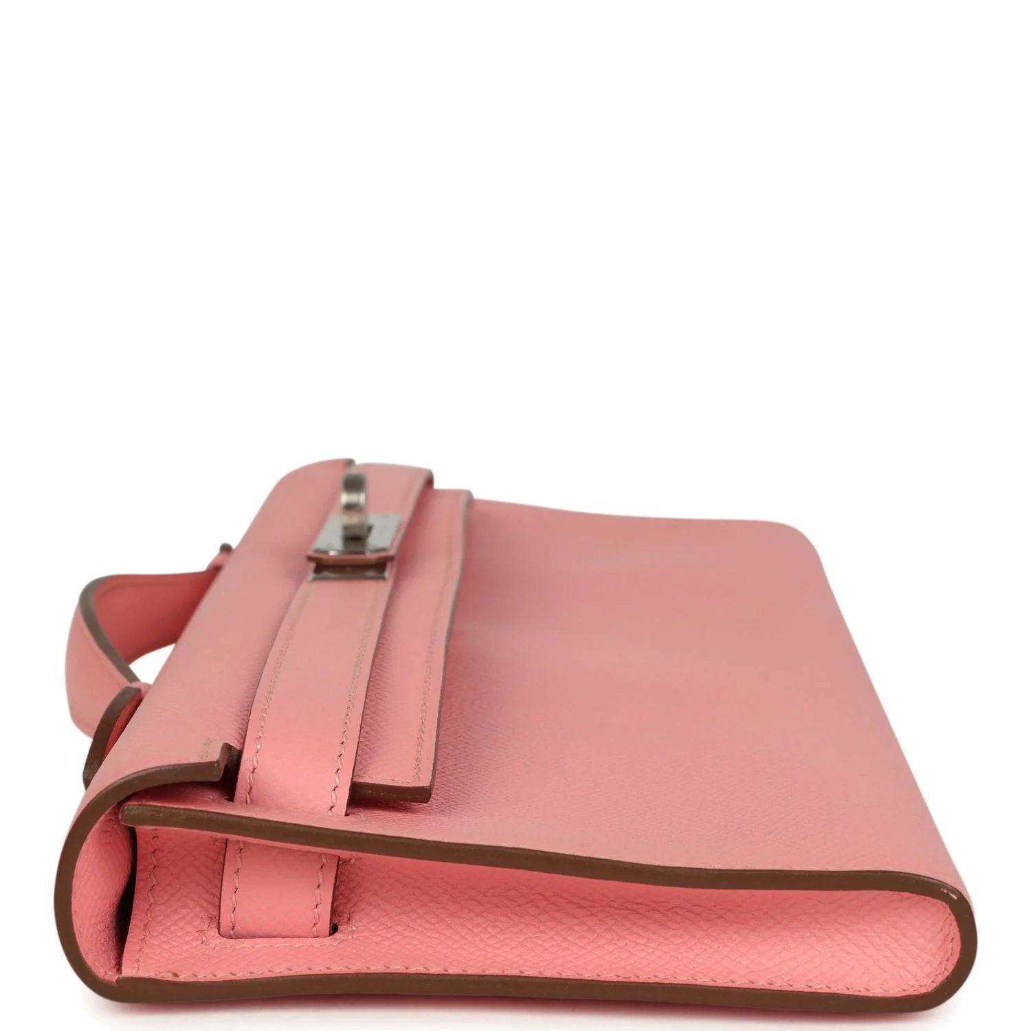 Hermes Kelly Cut Rose Confetti Epsom Palladium Hardware — фото 4