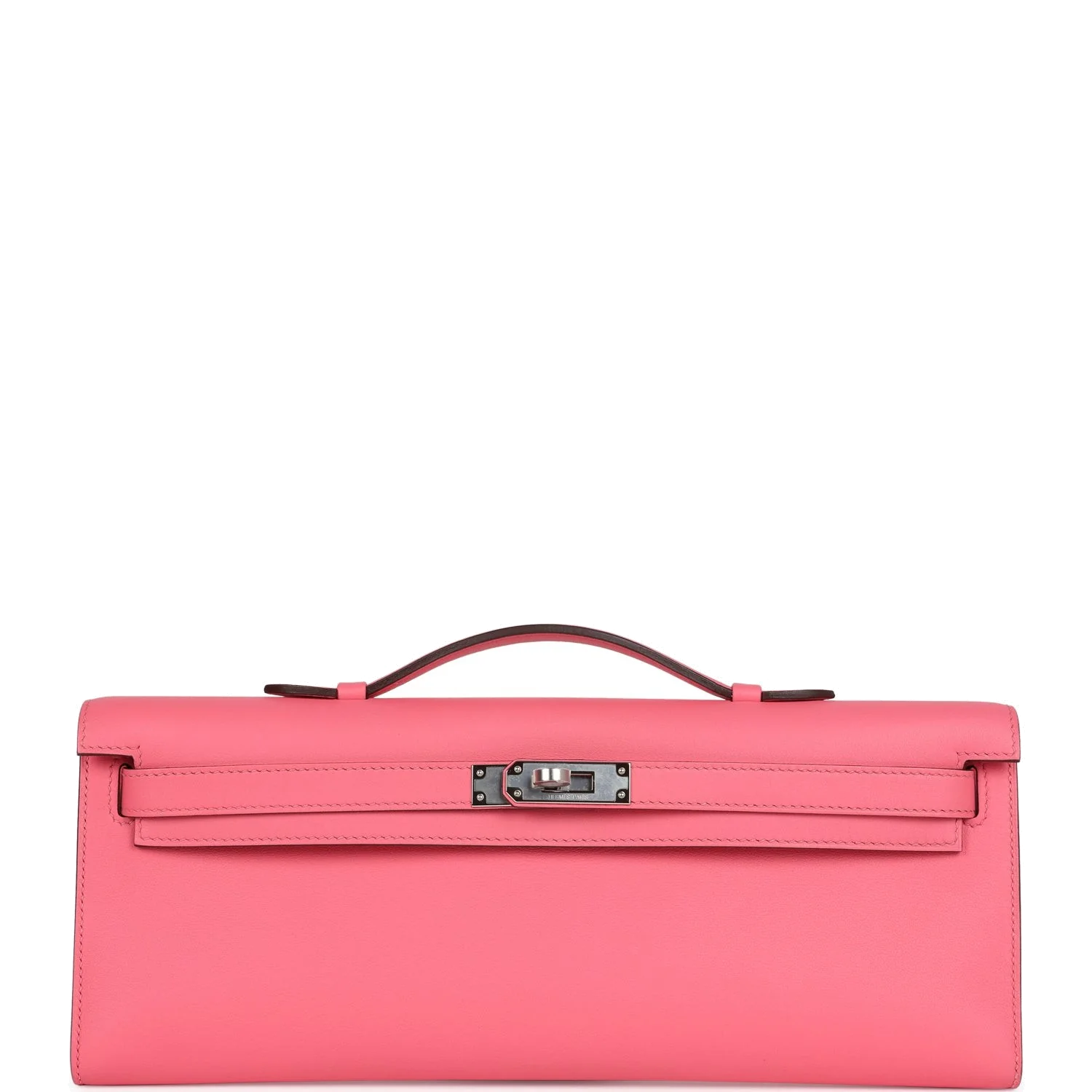 Hermes Kelly Cut Rose Azalee Swift Palladium Hardware — фото 2
