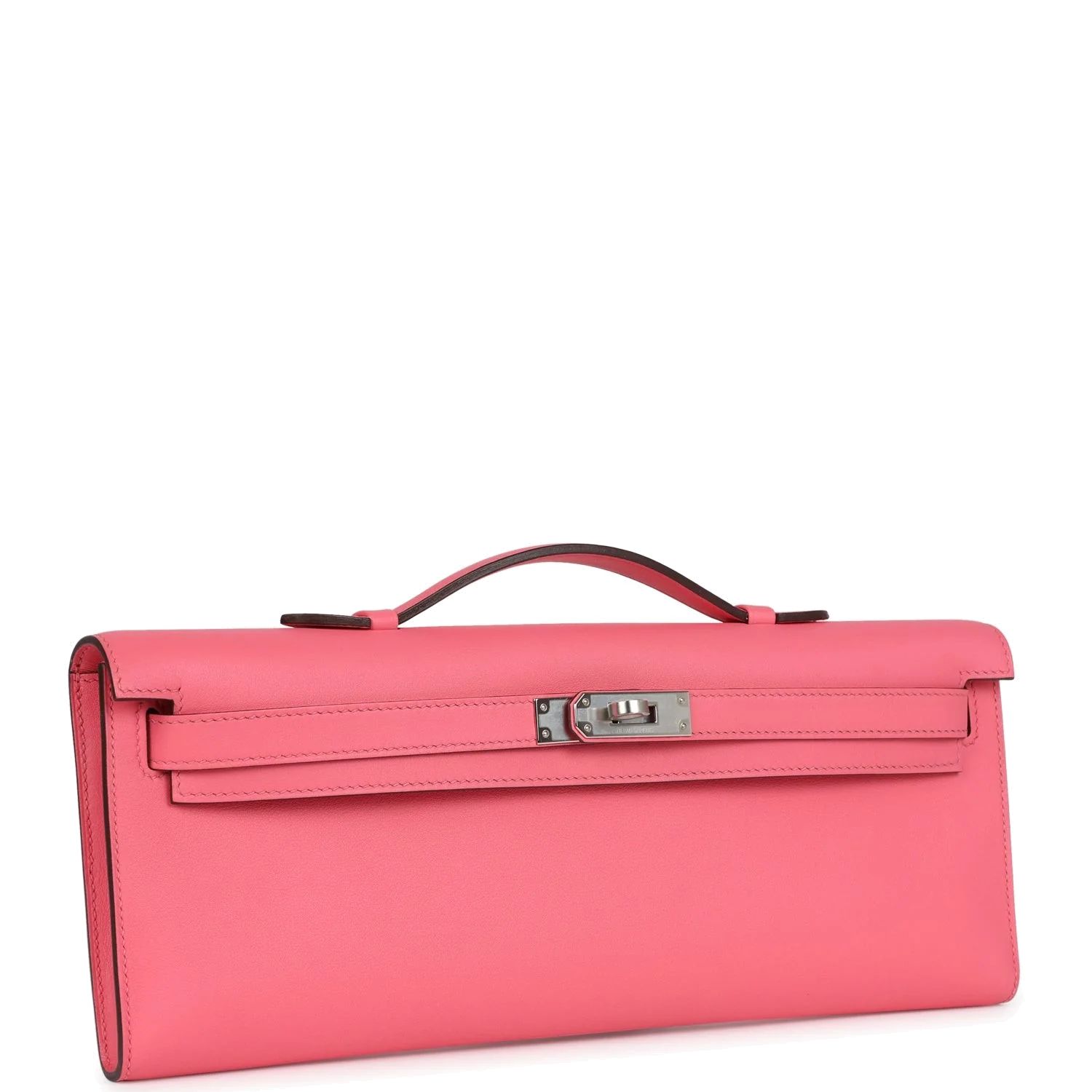 Hermes Kelly Cut Rose Azalee Swift Palladium Hardware — фото 3