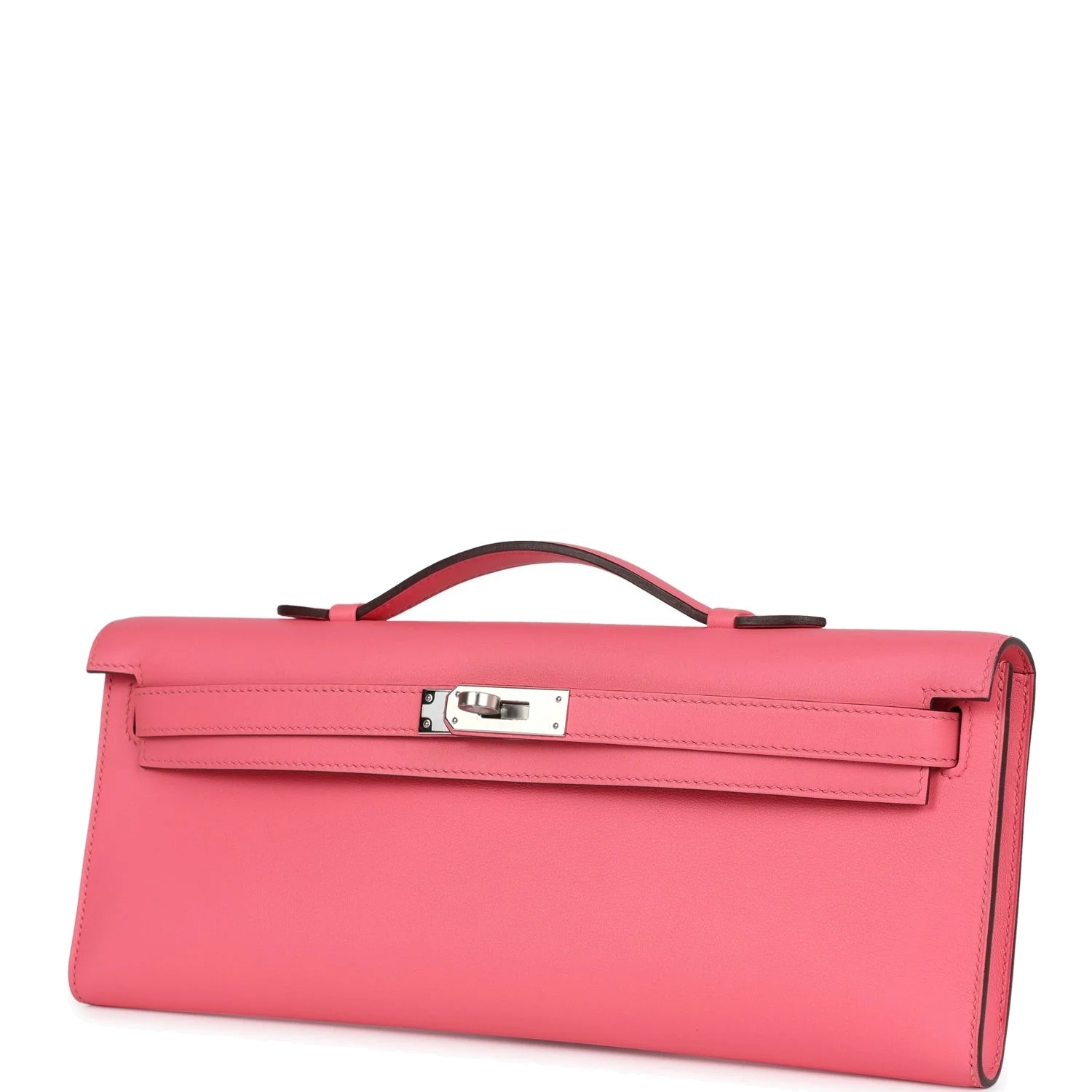 Hermes Kelly Cut Rose Azalee Swift Palladium Hardware — фото 6