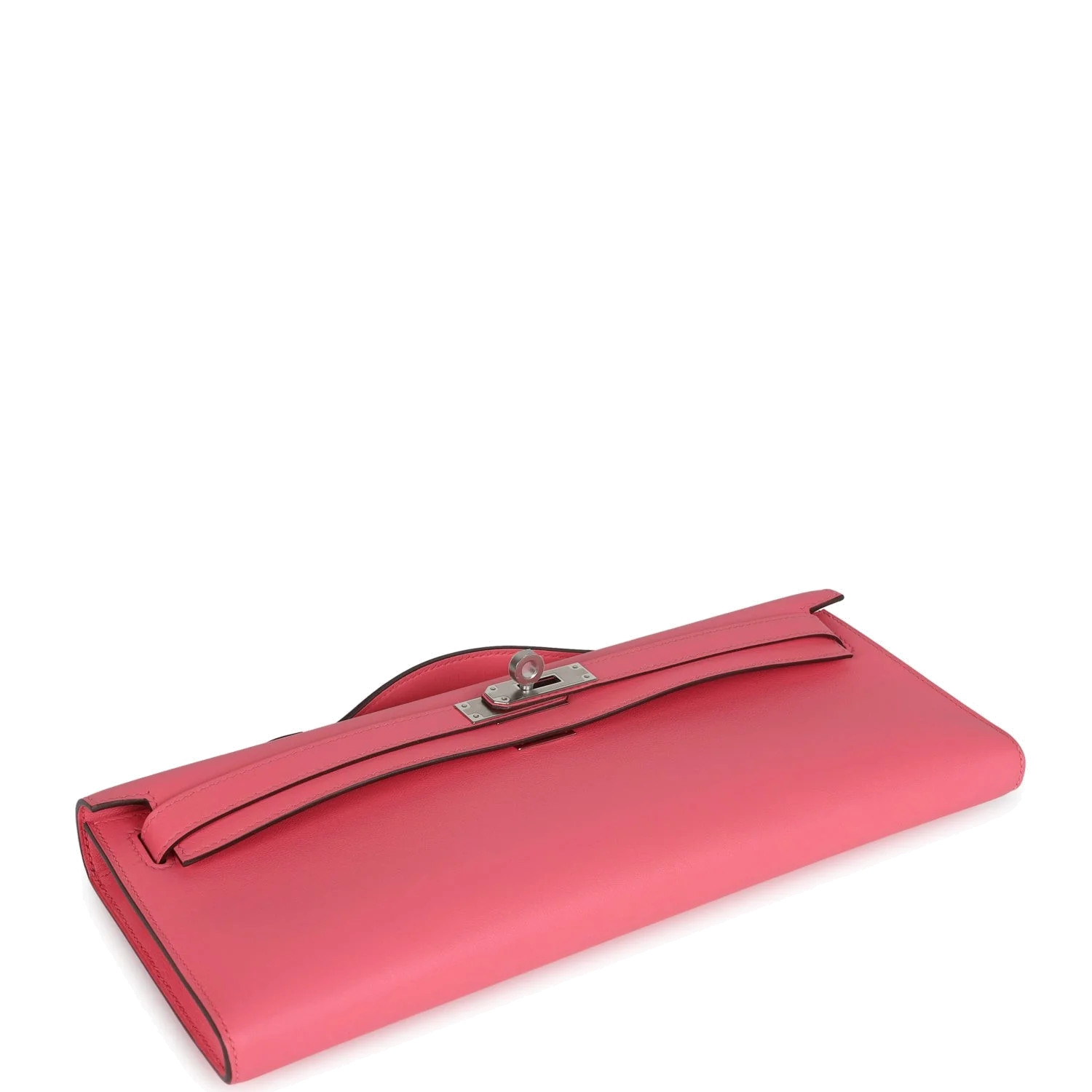 Hermes Kelly Cut Rose Azalee Swift Palladium Hardware — фото 7