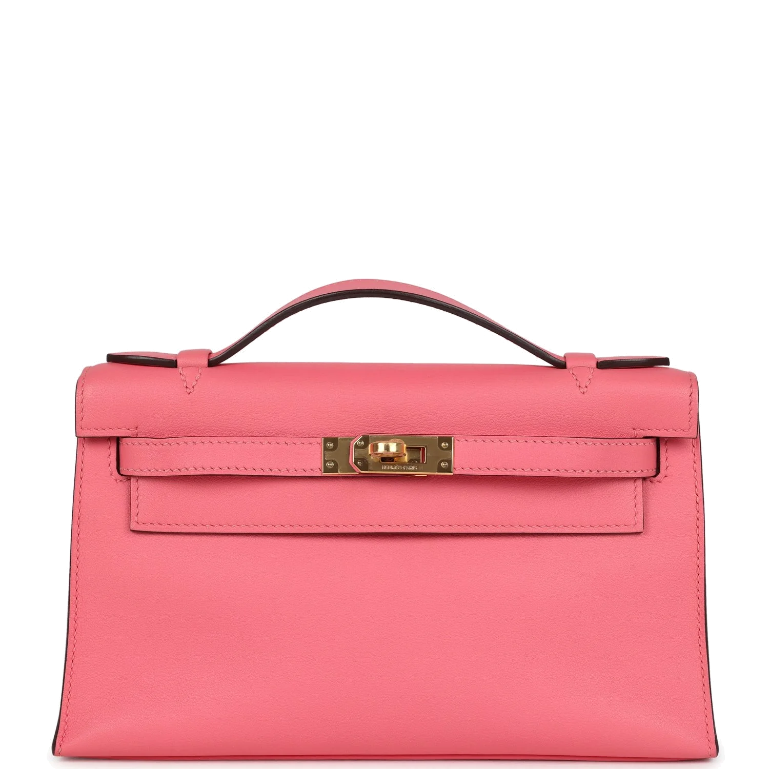 Hermes Kelly Pochette Rose Azalee Swift Gold Hardware — фото 2