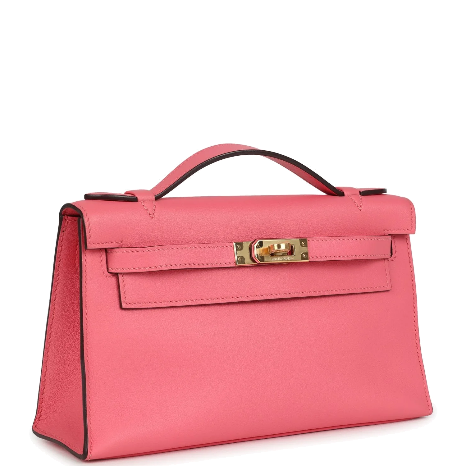 Hermes Kelly Pochette Rose Azalee Swift Gold Hardware — фото 3