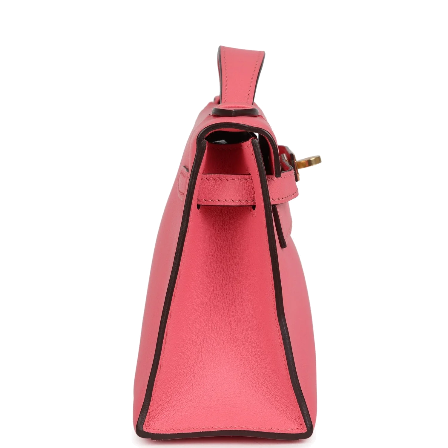 Hermes Kelly Pochette Rose Azalee Swift Gold Hardware — фото 4