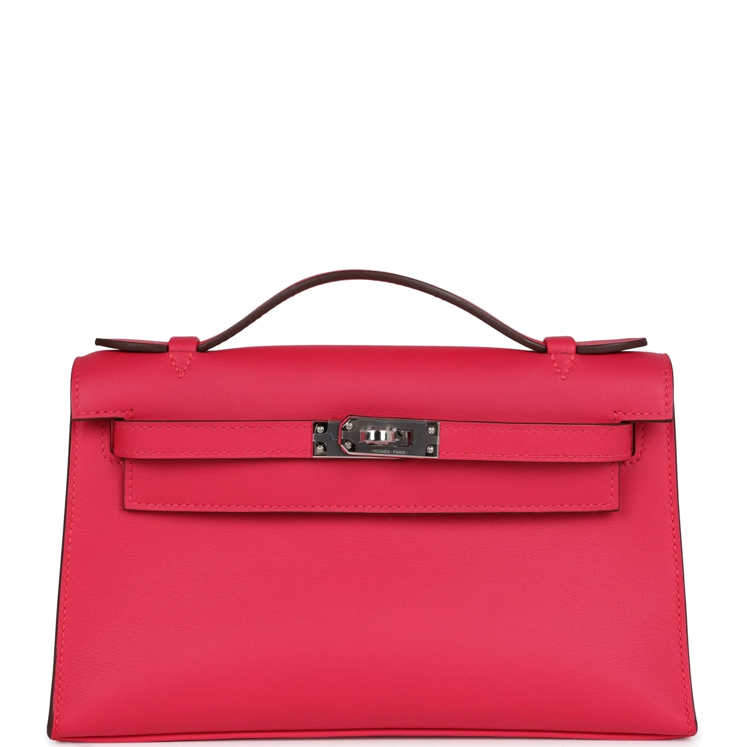 Hermes Kelly Pochette Rose Extreme Swift Palladium Hardware — фото 2