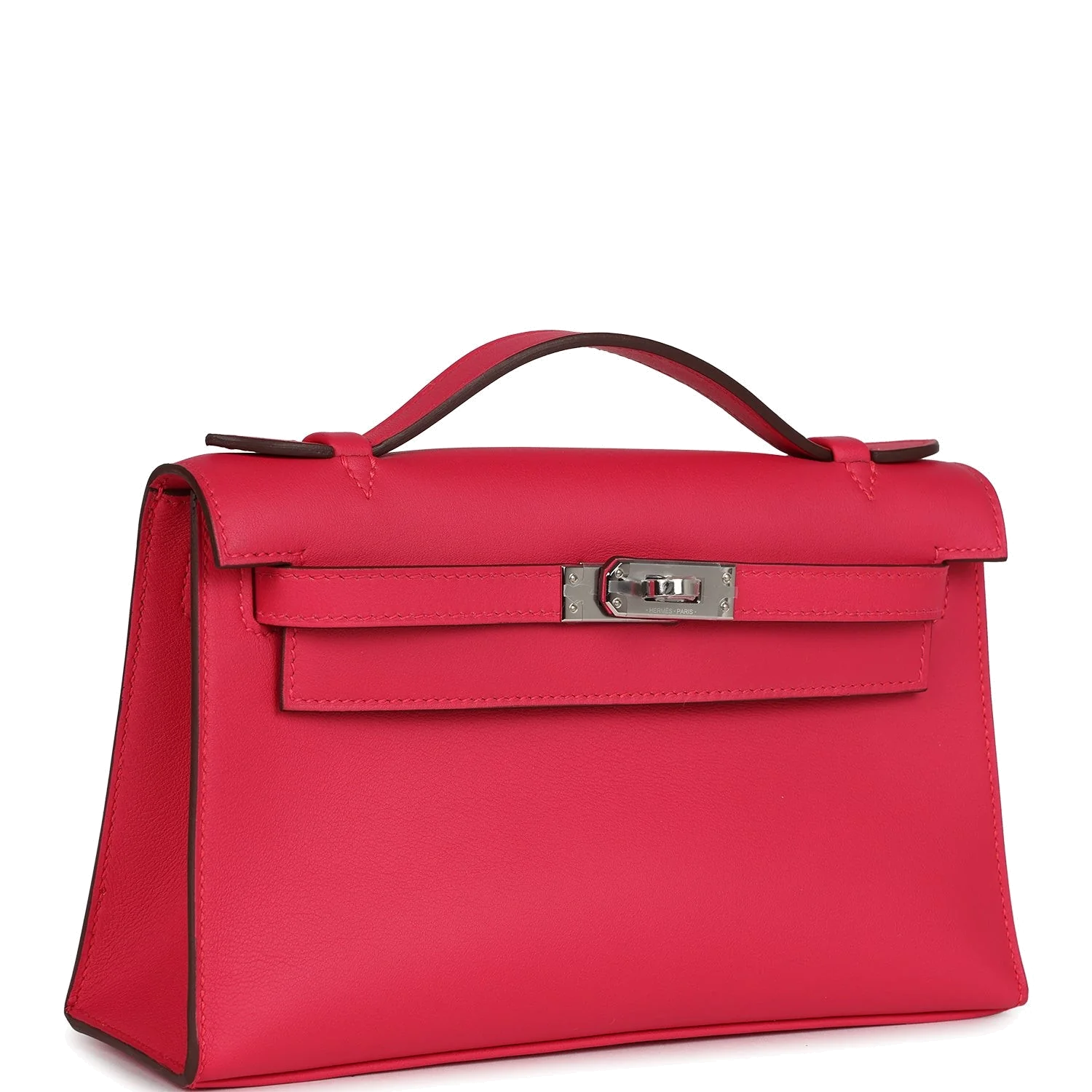 Hermes Kelly Pochette Rose Extreme Swift Palladium Hardware — фото 3