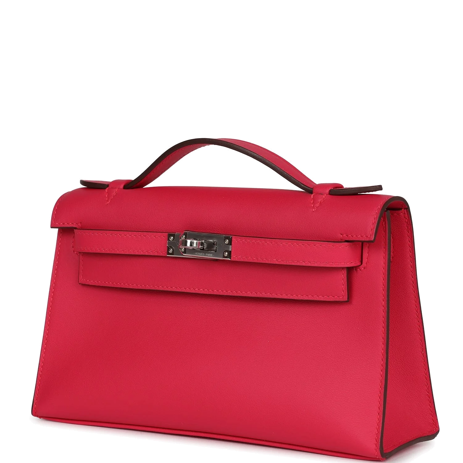 Hermes Kelly Pochette Rose Extreme Swift Palladium Hardware — фото 6