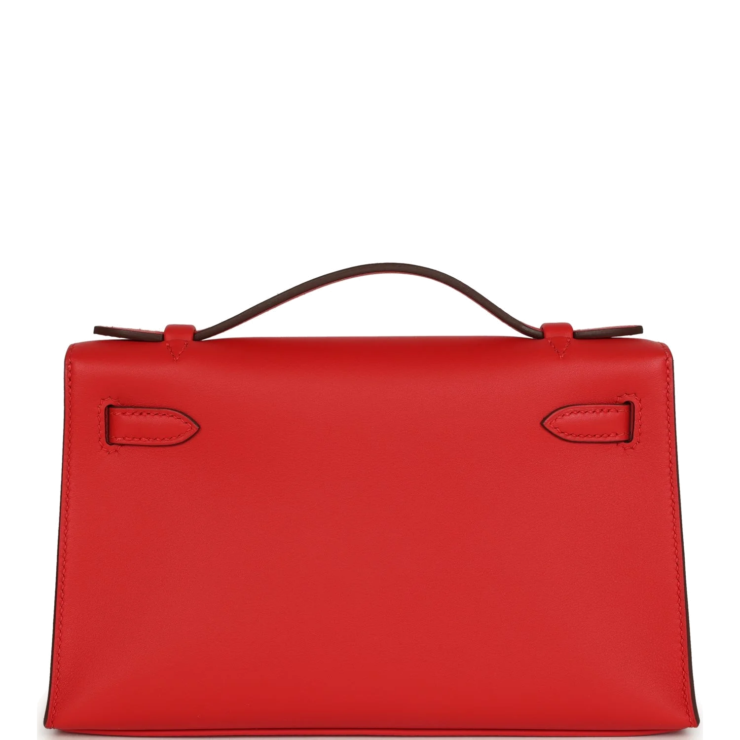 Hermes Special Order (HSS) Kelly Pochette Rouge de Coeur Verso Swift Permabrass Hardware — фото 5