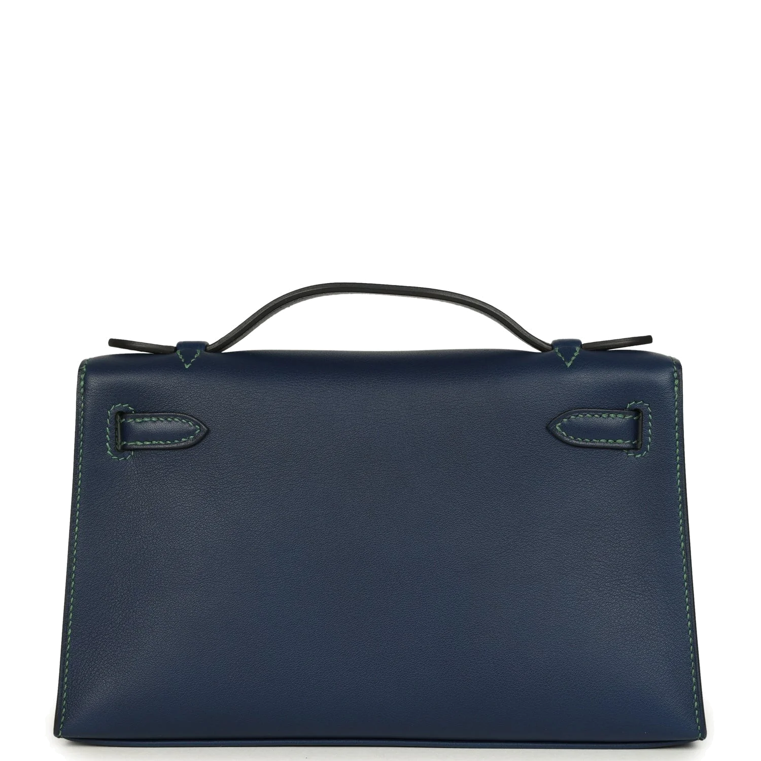 Hermes Special Order (HSS) Kelly Pochette Bleu Navy Verso Swift Rose Gold Hardware — фото 5