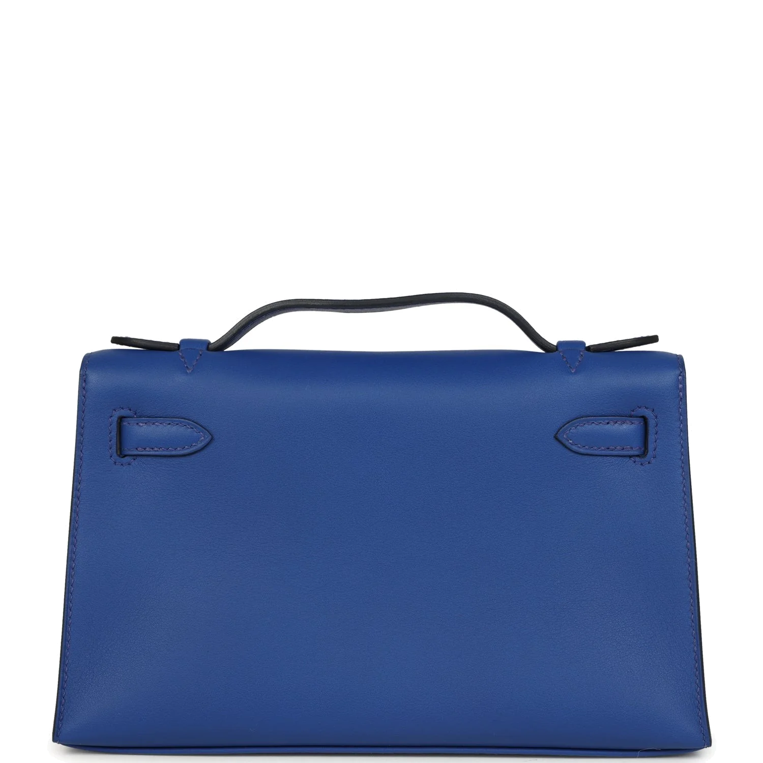 Hermes Kelly Pochette Bleu Royal Swift Palladium Hardware — фото 5
