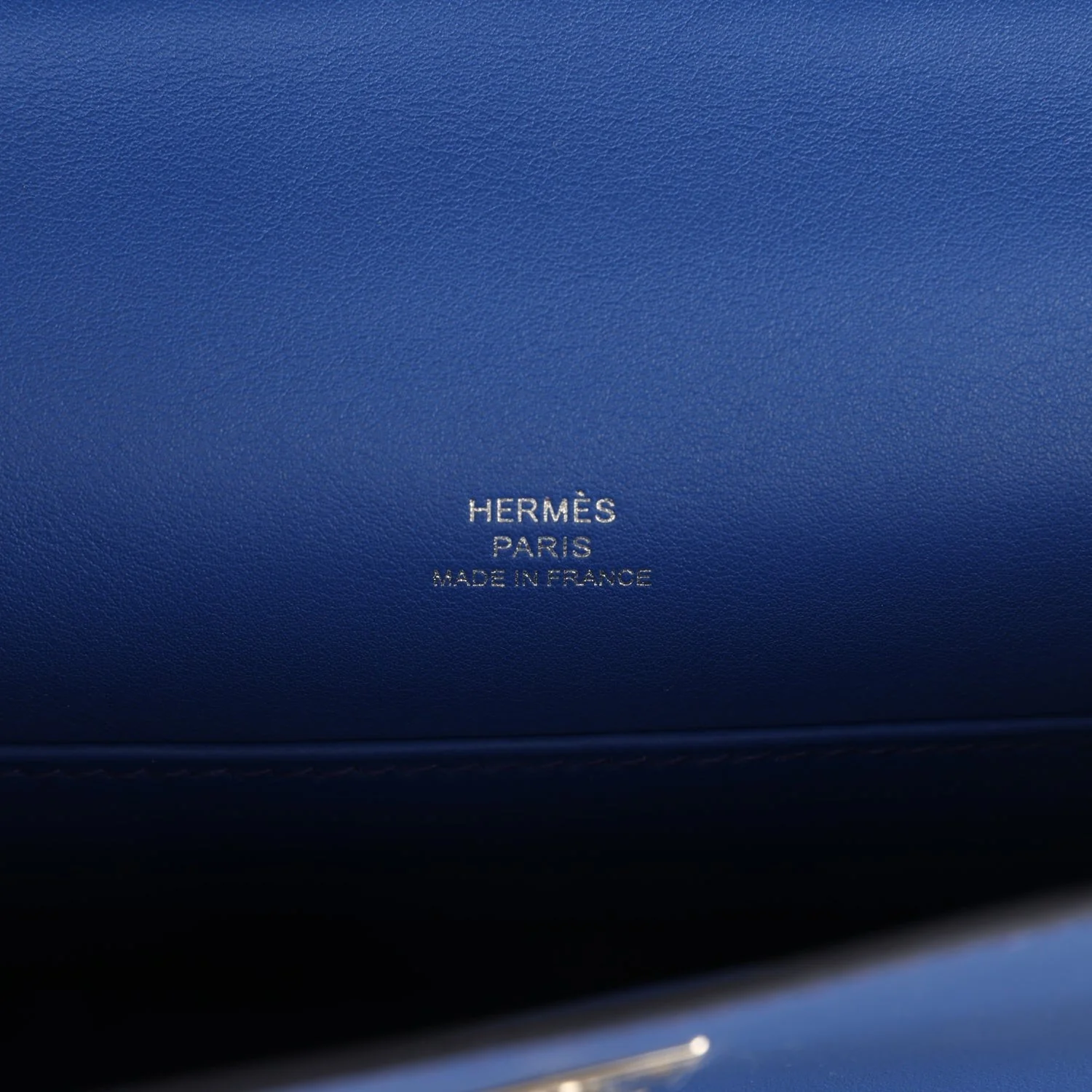 Hermes Kelly Pochette Bleu Royal Swift Palladium Hardware — фото 8