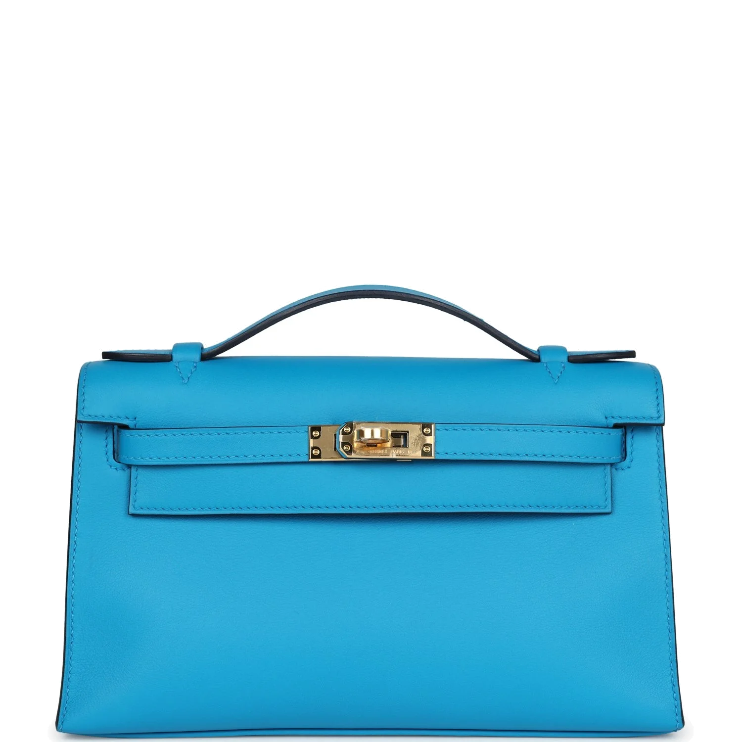 Hermes Kelly Pochette Bleu Frida Swift Gold Hardware — фото 2