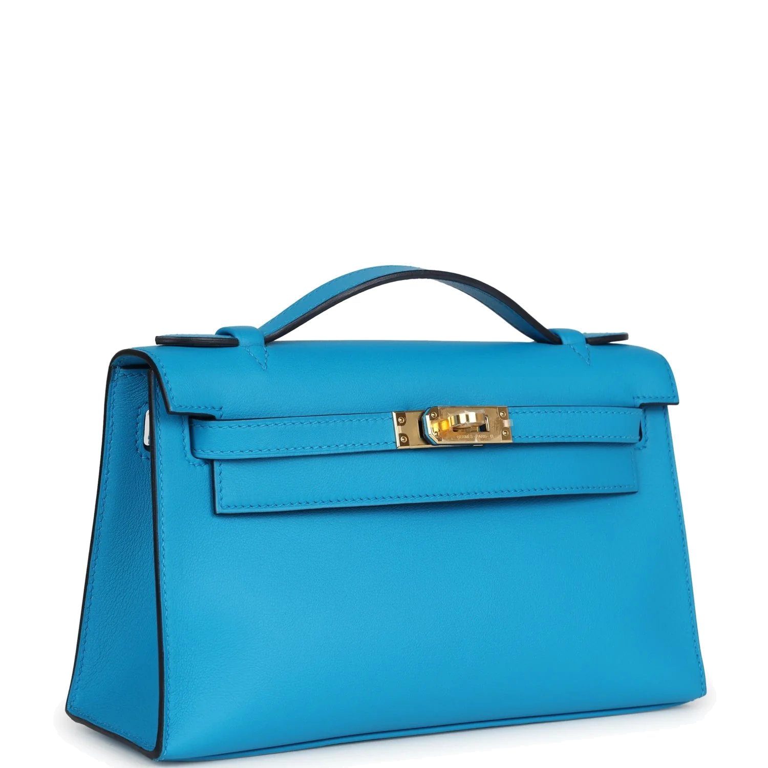 Hermes Kelly Pochette Bleu Frida Swift Gold Hardware — фото 3