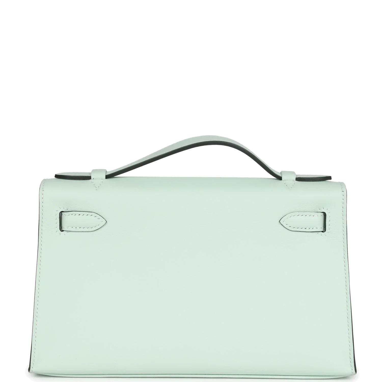 Hermes Kelly Pochette Vert Peppermint Swift Palladium Hardware — фото 5