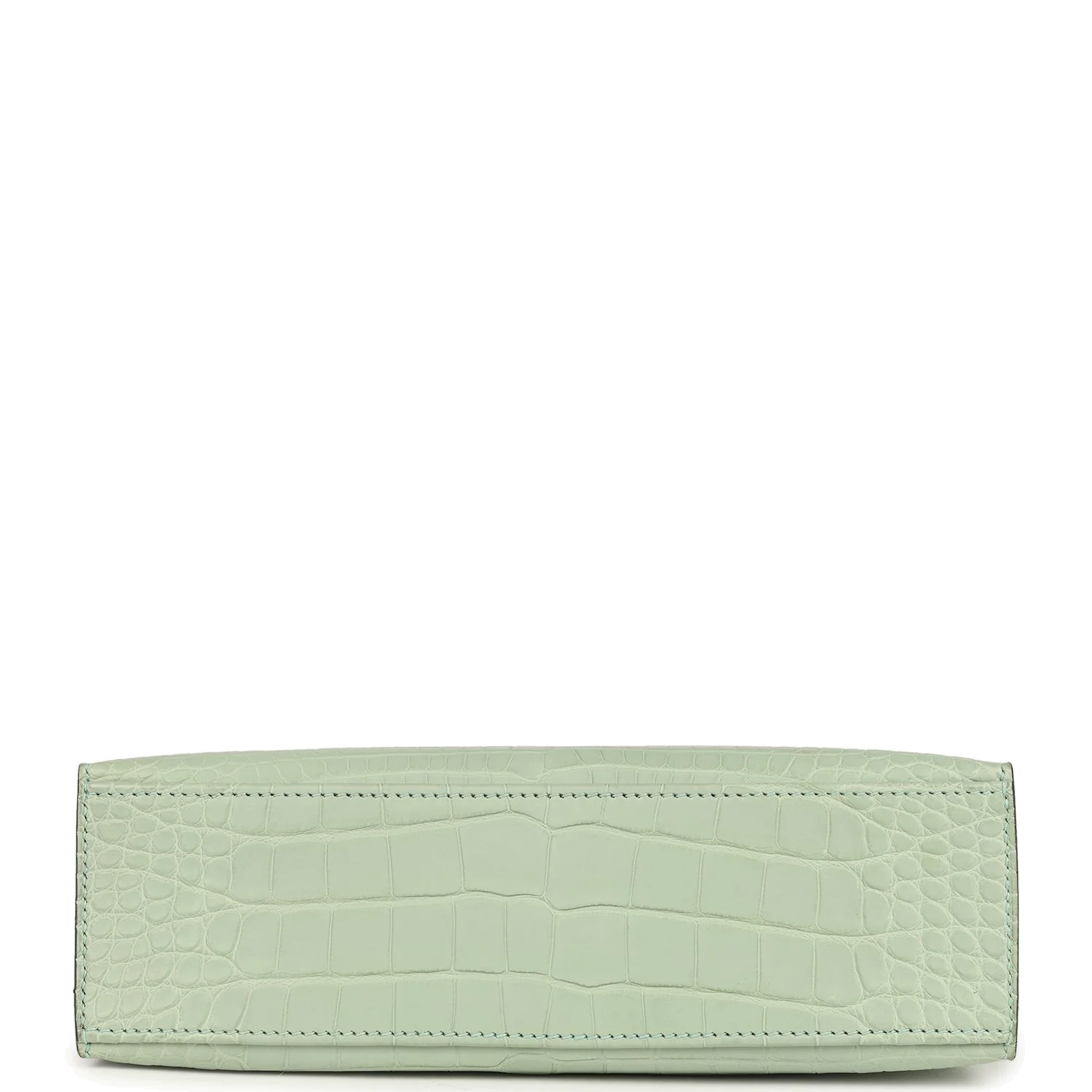 Hermes Kelly Pochette Vert D' Eau Matte Alligator Gold Hardware — фото 7