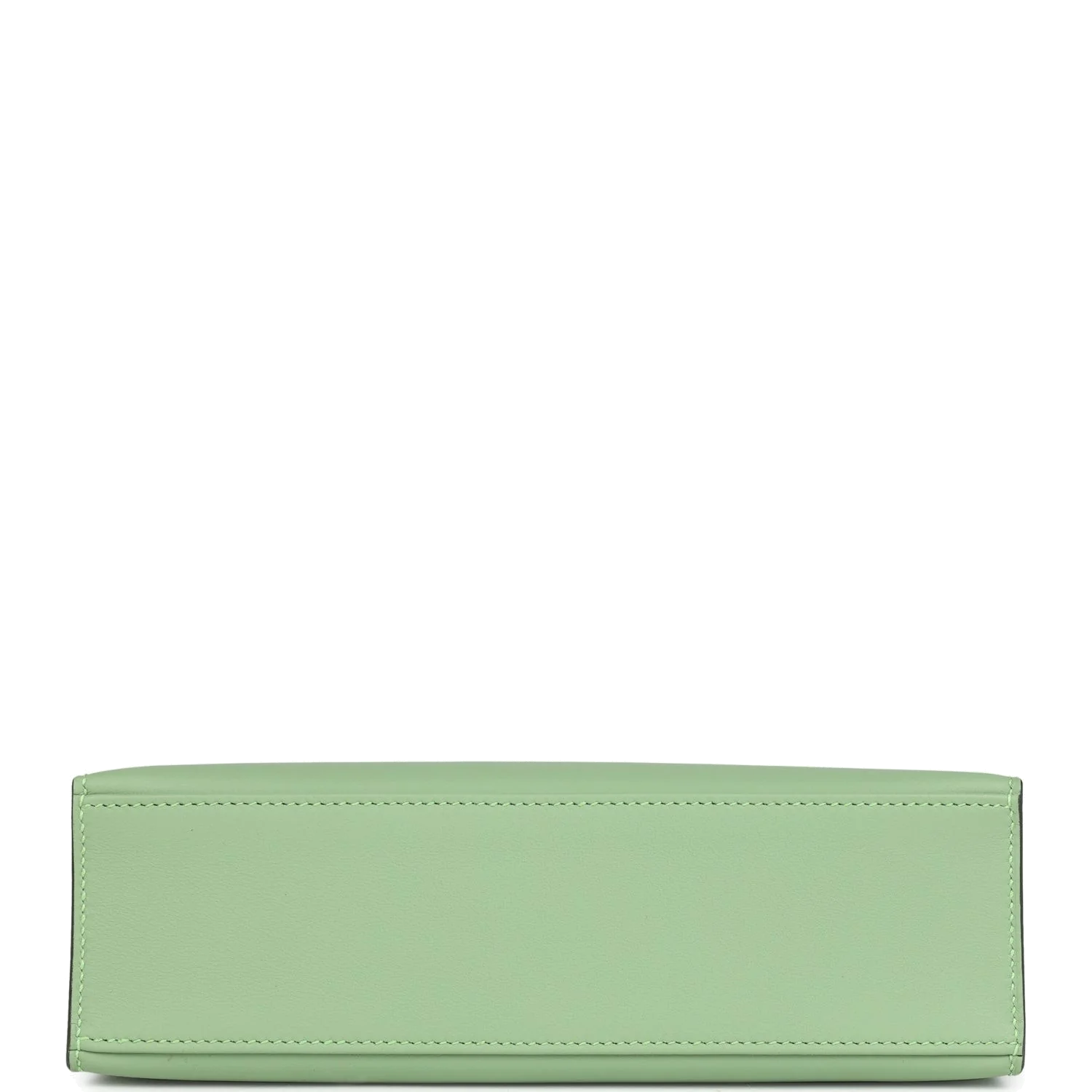 Hermes Kelly Pochette Vert Criquet Swift Palladium Hardware — фото 7