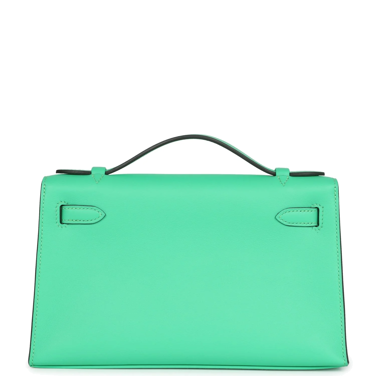 Hermes Kelly Pochette Vert Comics Swift Palladium Hardware — фото 5
