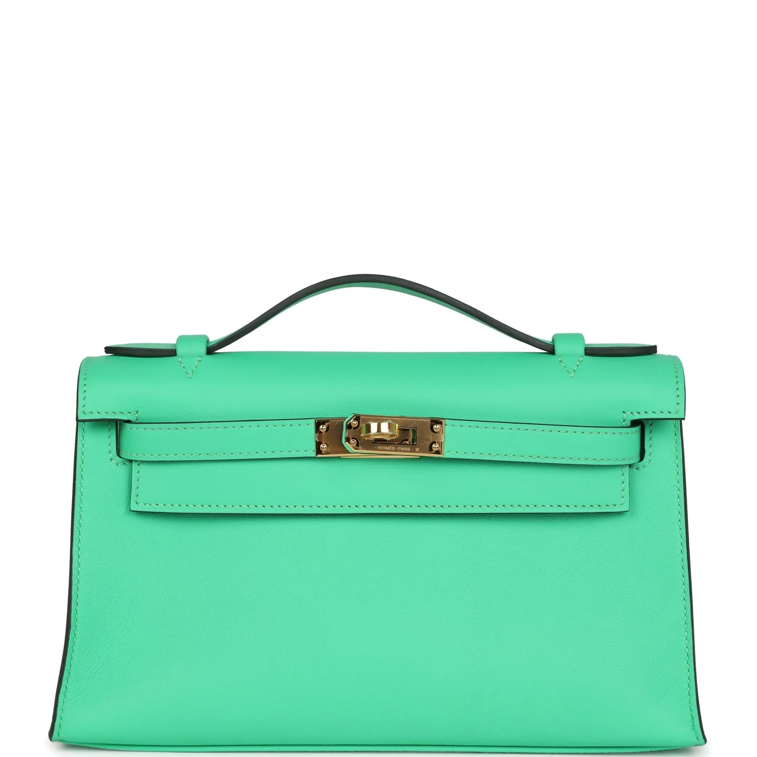 Hermes Kelly Pochette Vert Comics Swift Gold Hardware — фото 2