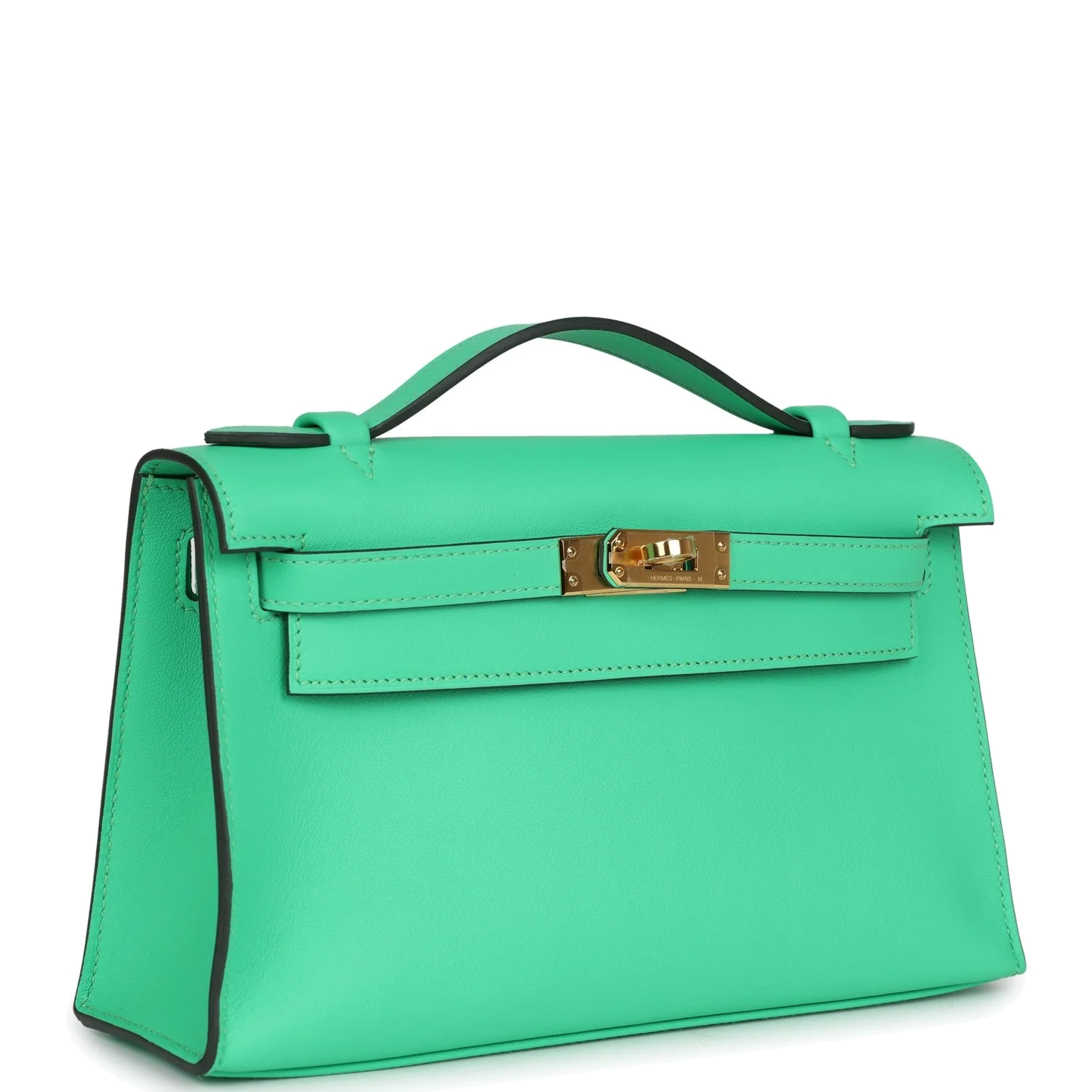 Hermes Kelly Pochette Vert Comics Swift Gold Hardware — фото 3