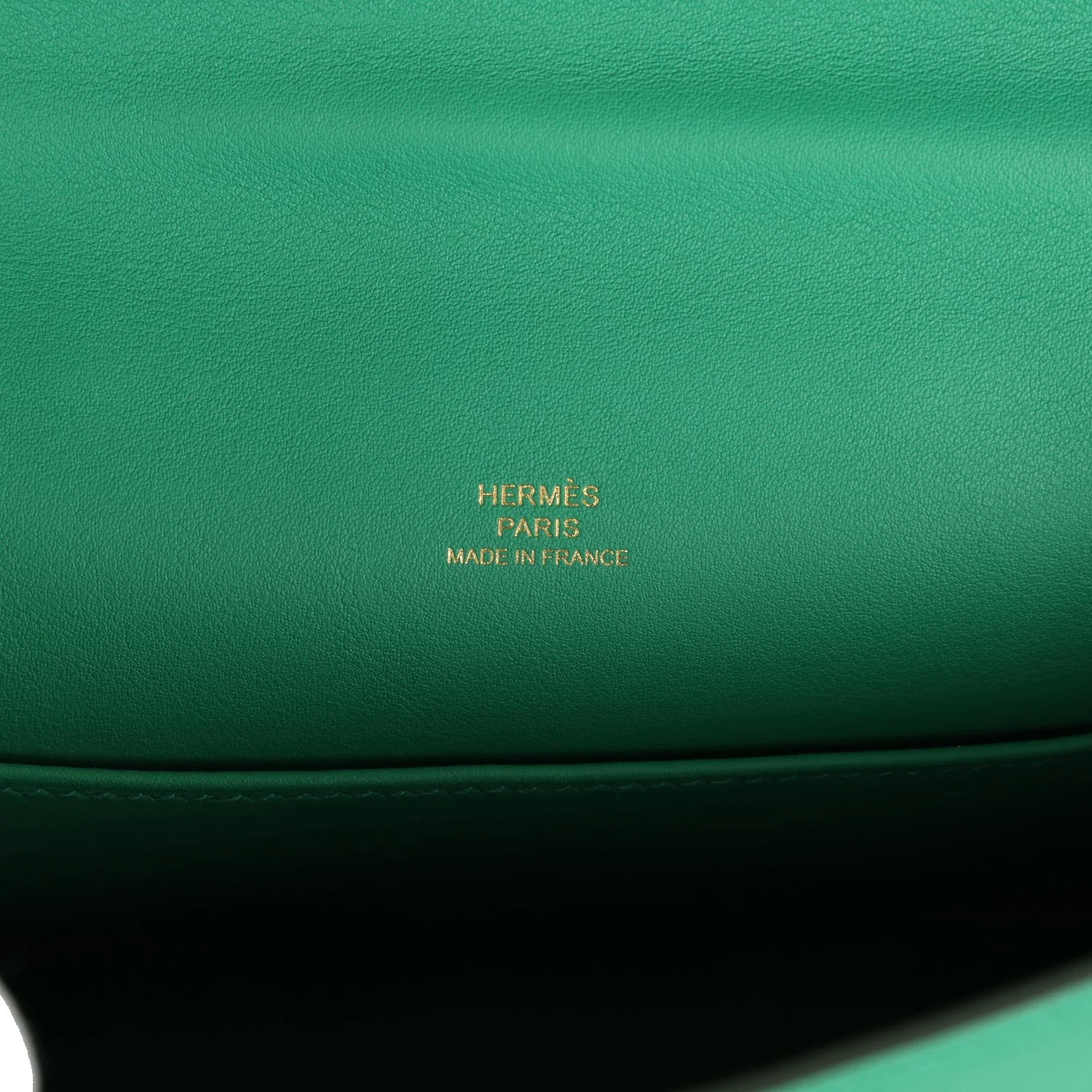 Hermes Kelly Pochette Vert Moyen Swift Gold Hardware — фото 8