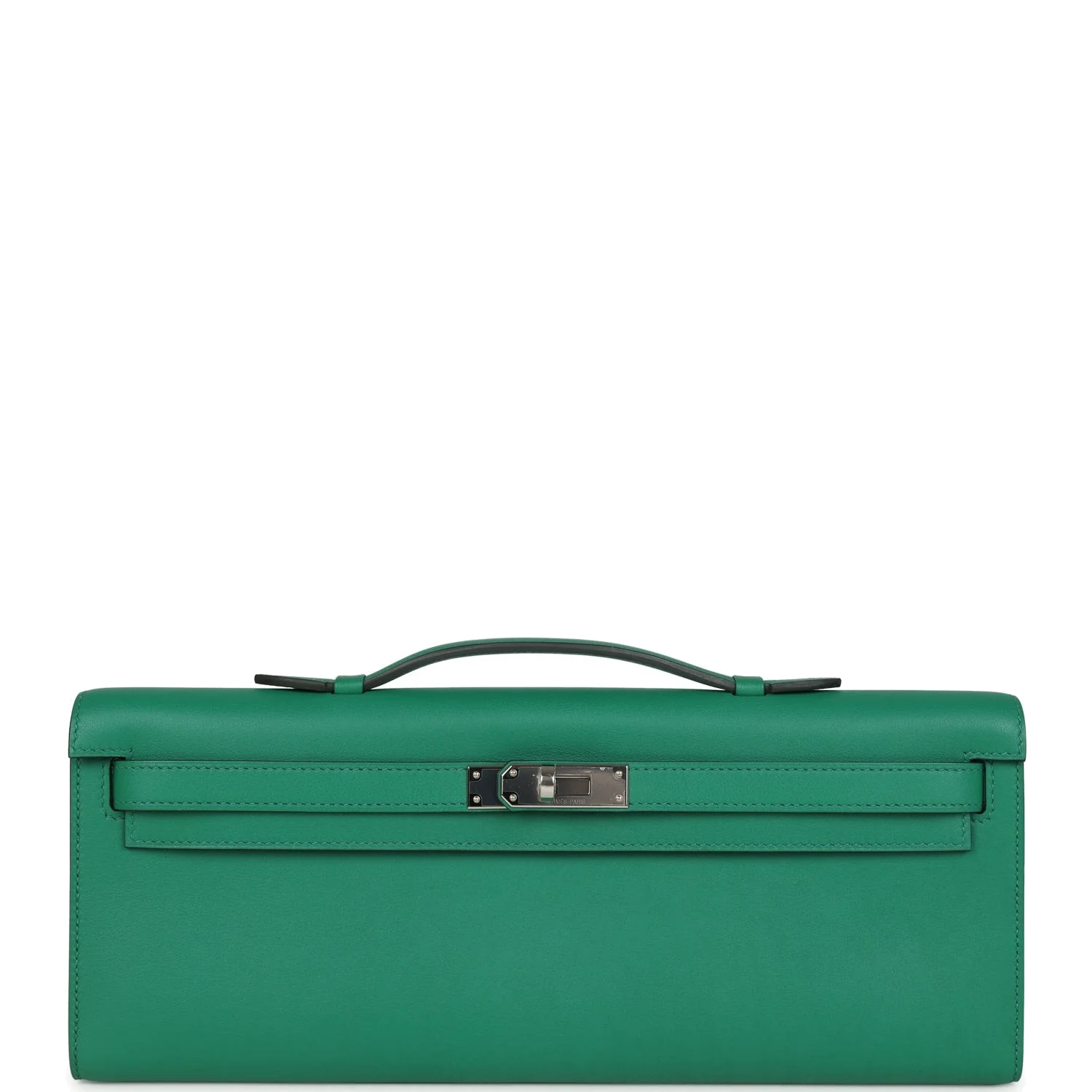 Hermes Kelly Cut Vert Vertigo Swift Palladium Hardware