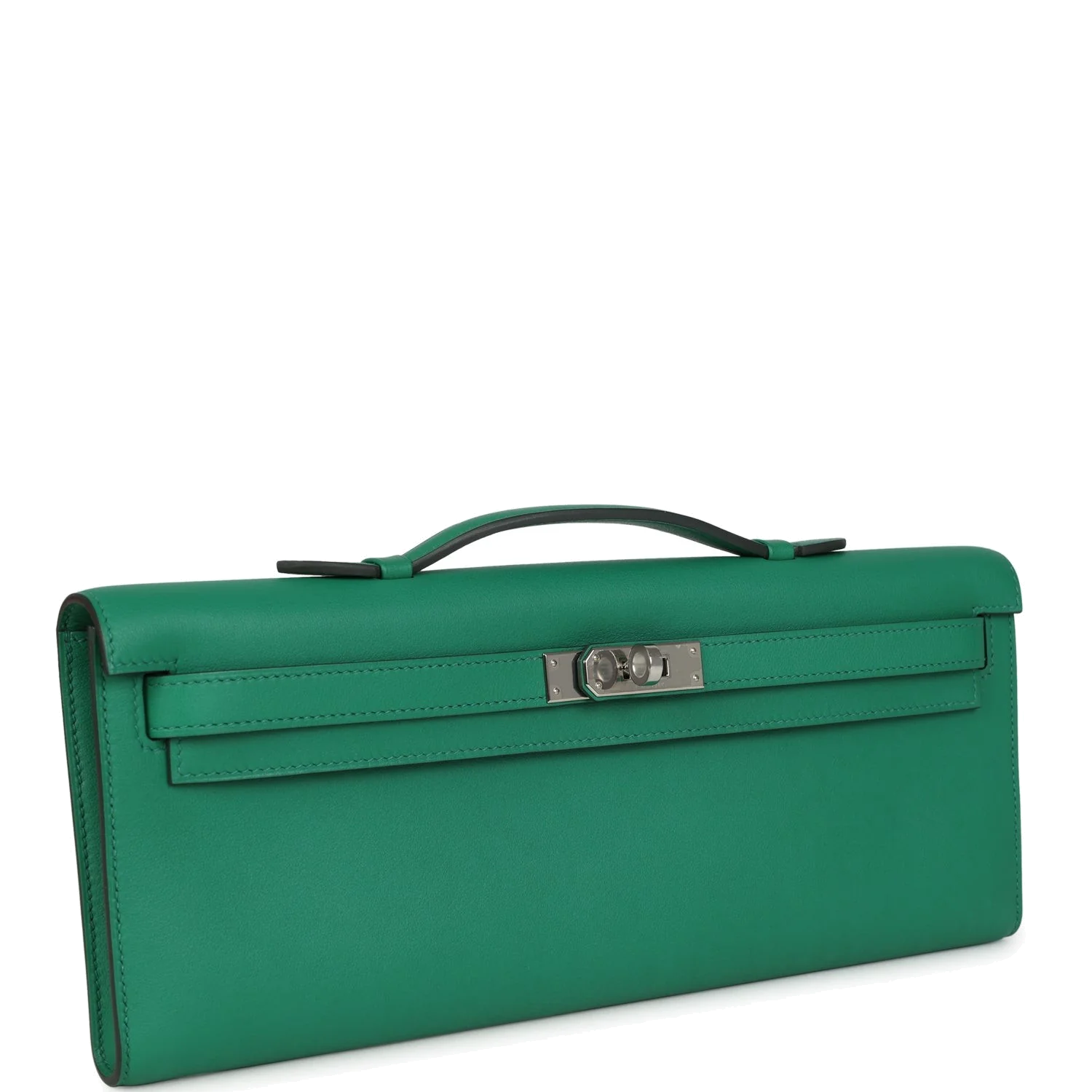 Hermes Kelly Cut Vert Vertigo Swift Palladium Hardware — фото 3