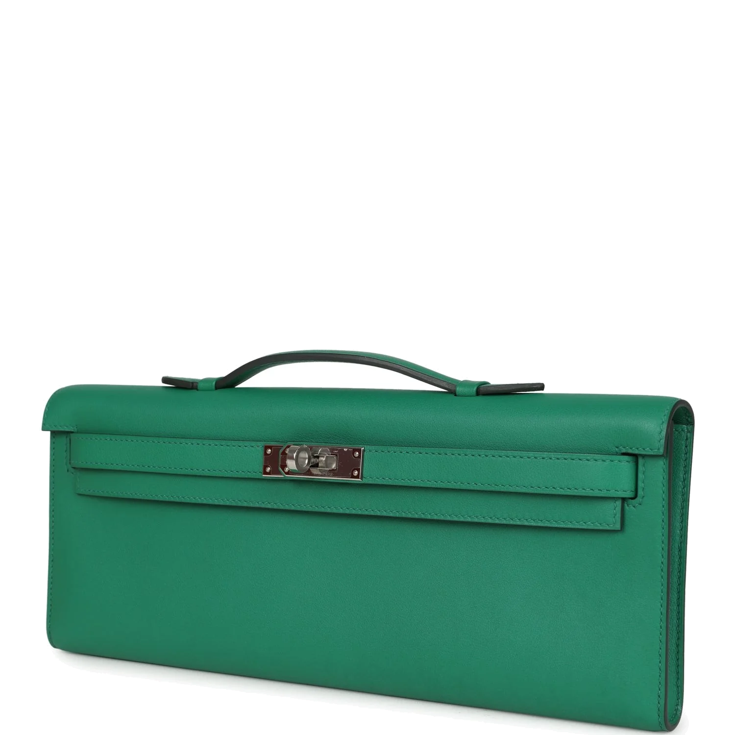 Hermes Kelly Cut Vert Vertigo Swift Palladium Hardware — фото 6