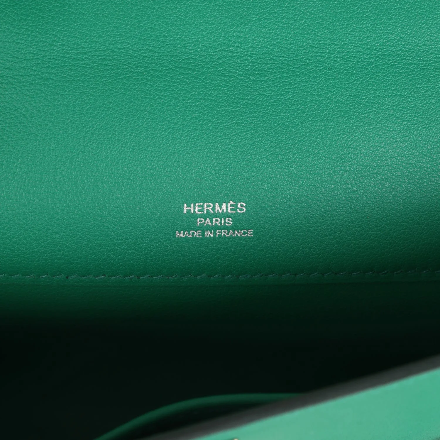 Hermes Kelly Cut Vert Vertigo Swift Palladium Hardware — фото 8