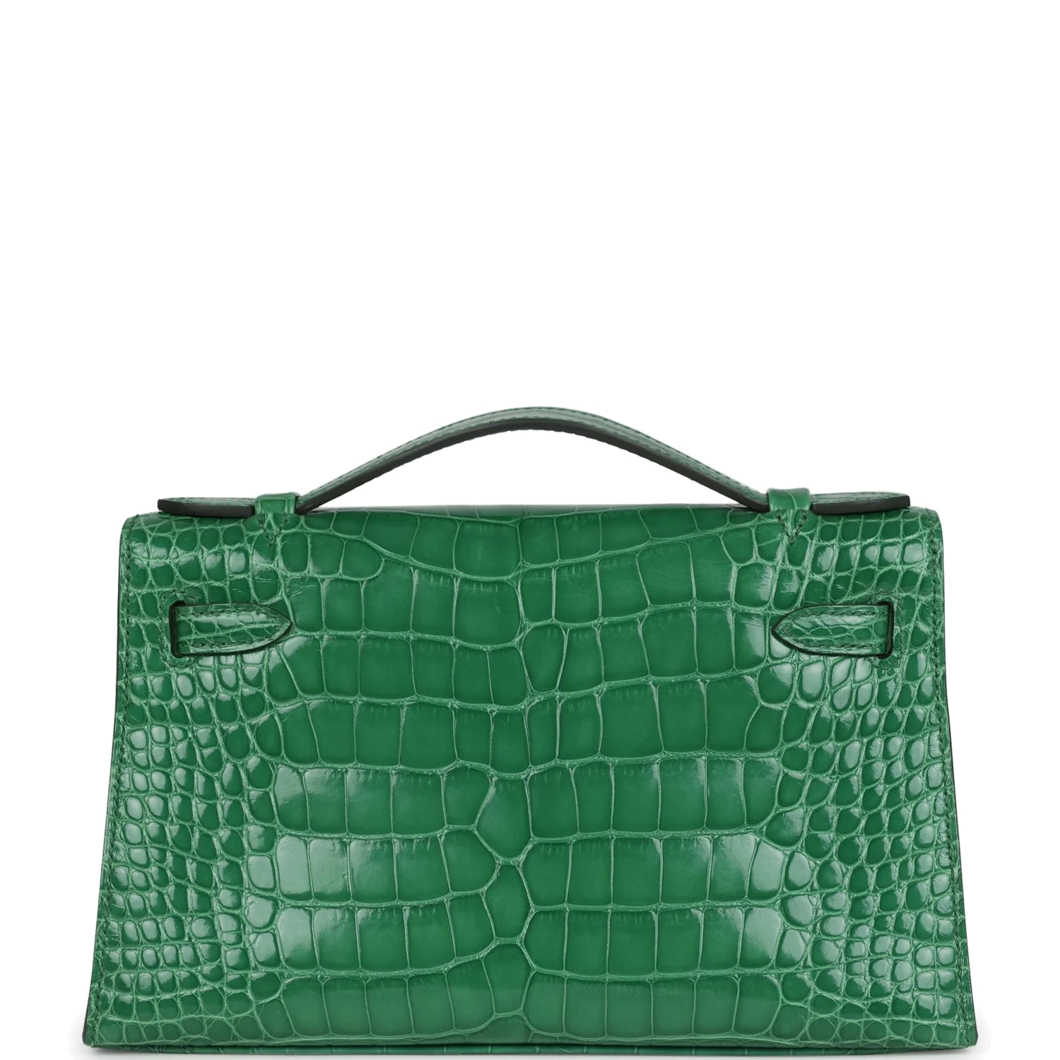 Hermes Kelly Pochette Cactus Shiny Alligator Gold Hardware — фото 5