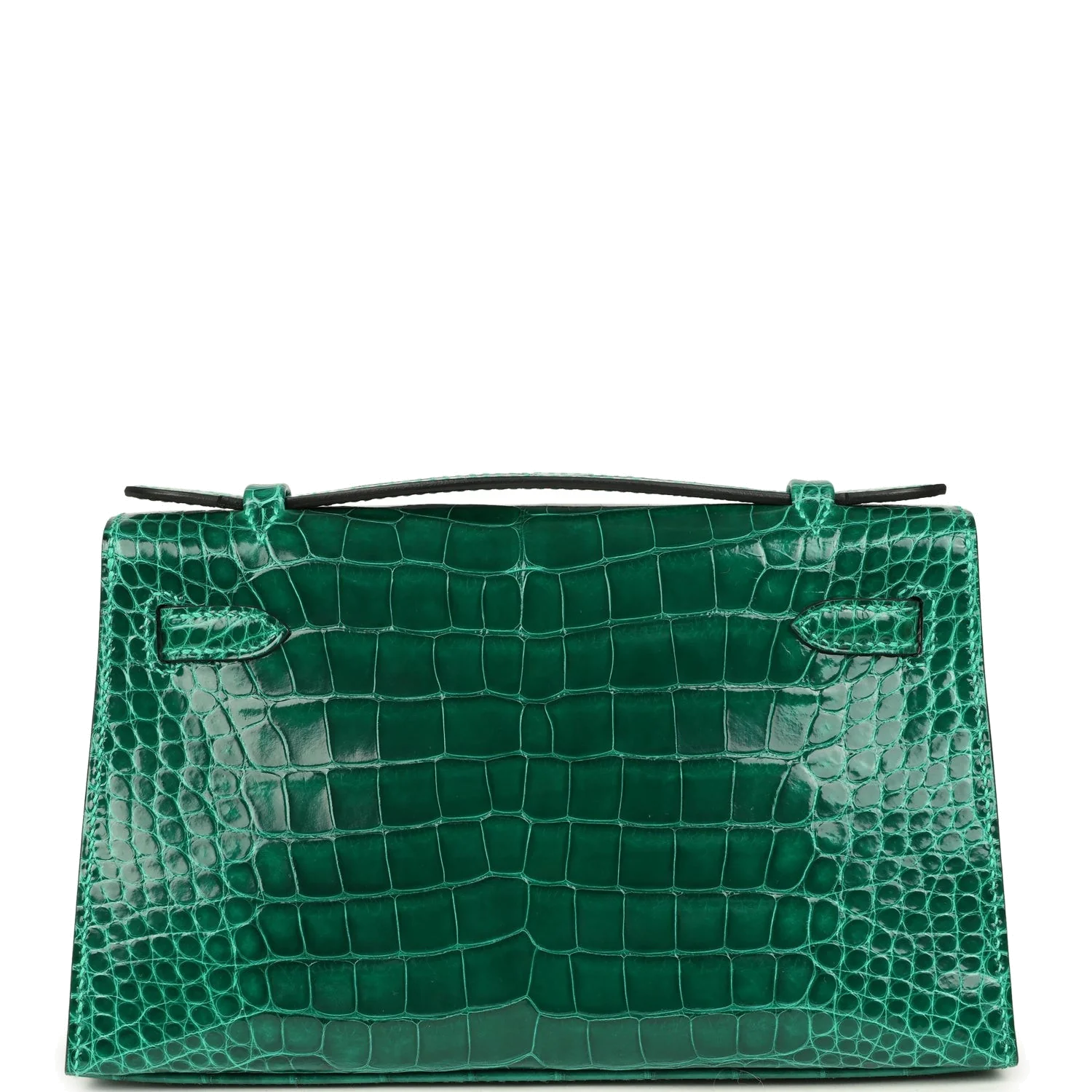Hermes Kelly Pochette Vert Emeraude Shiny Alligator Gold Hardware — фото 5